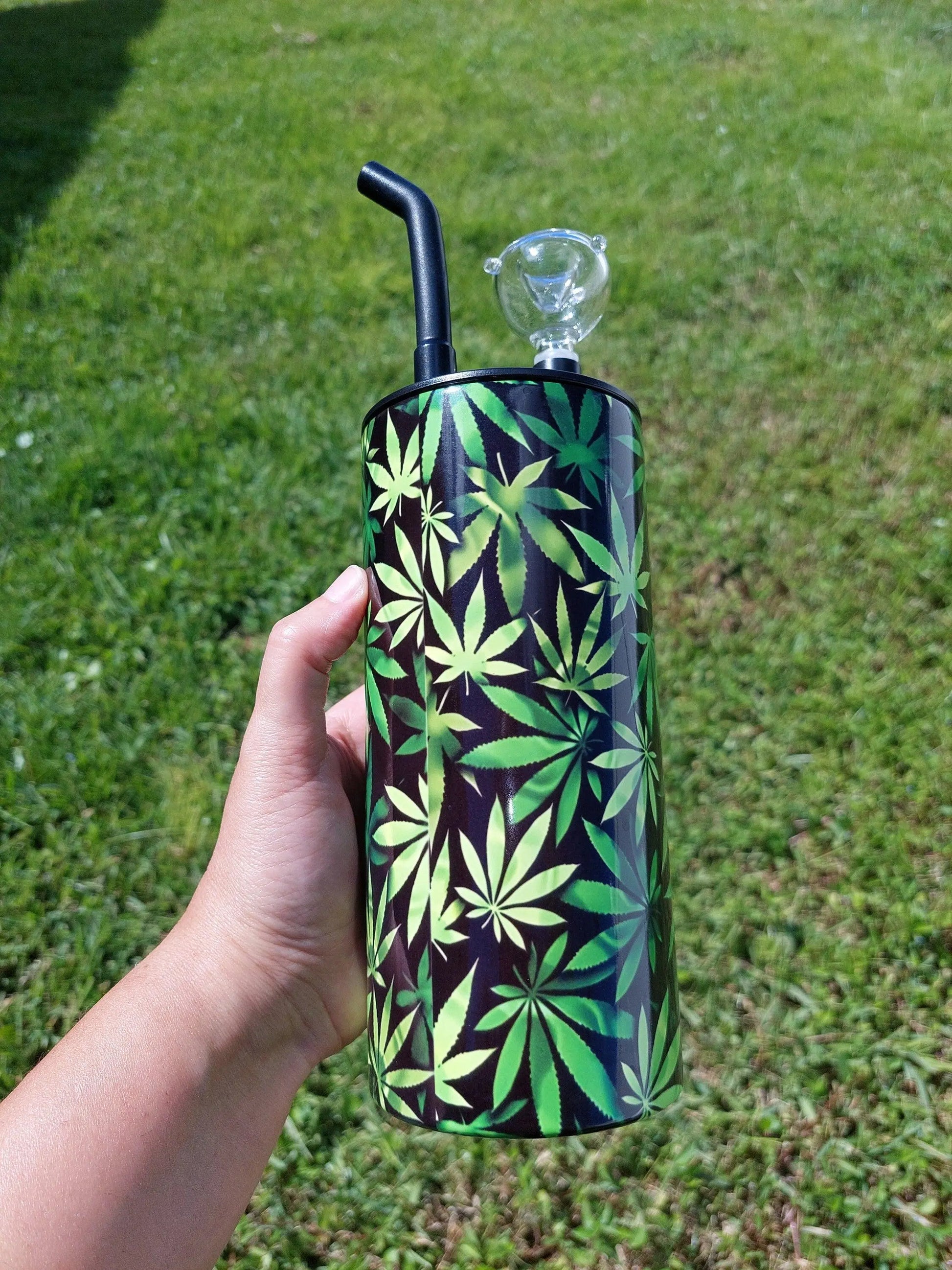 Dimensional Pot Leaf Hookah Sublimation Tumbler