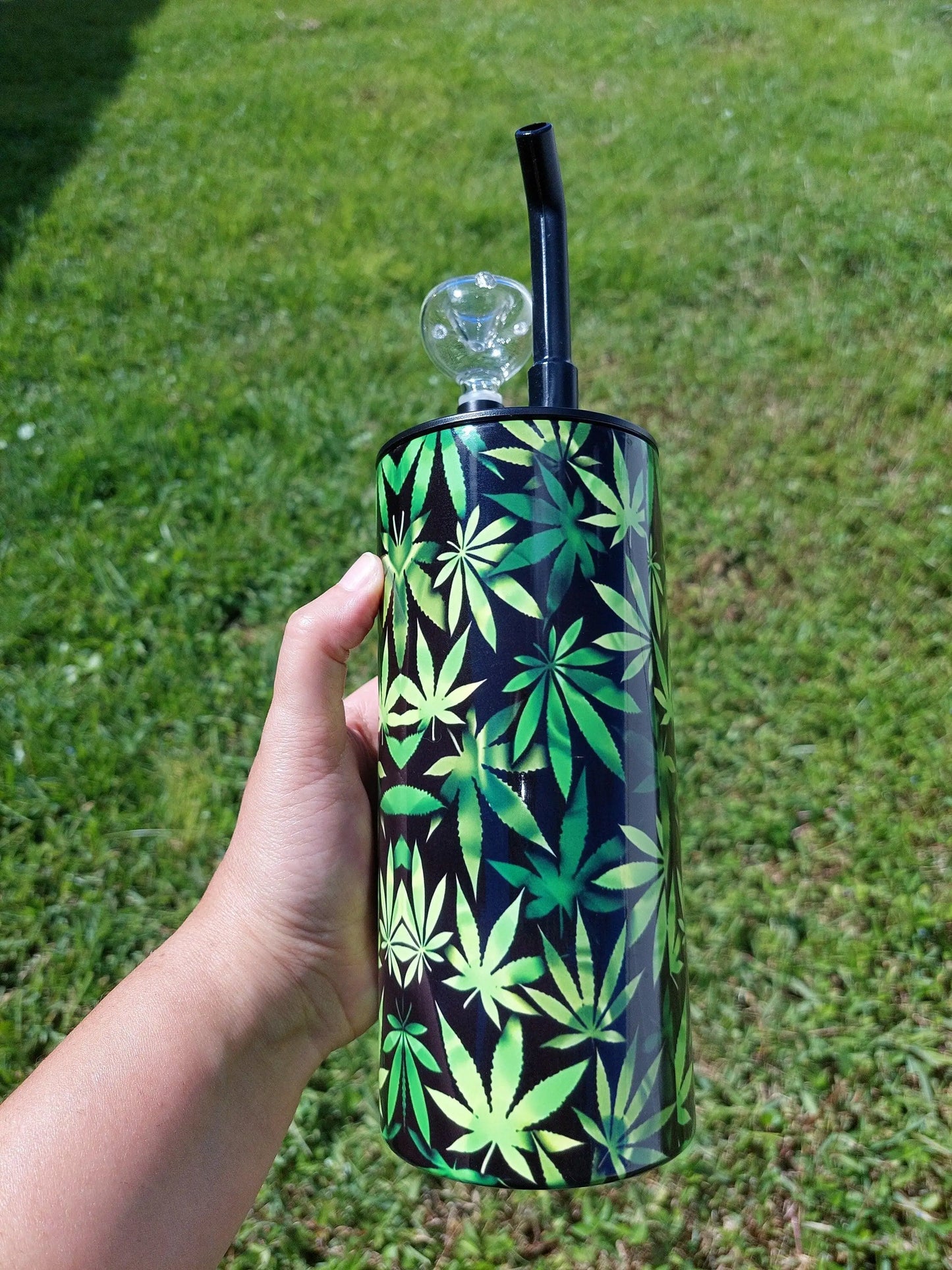 Dimensional Pot Leaf Hookah Sublimation Tumbler