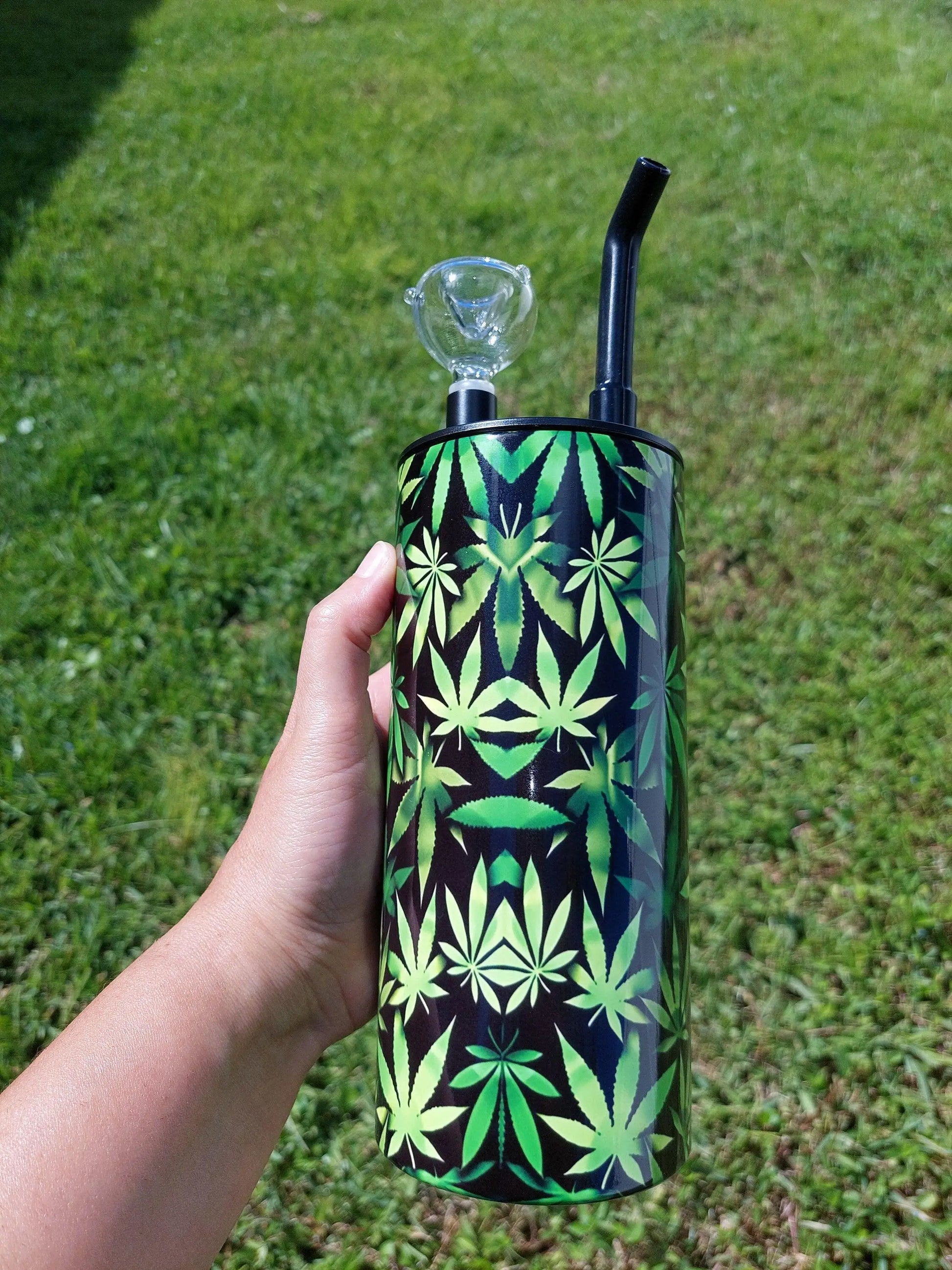 Dimensional Pot Leaf Hookah Sublimation Tumbler