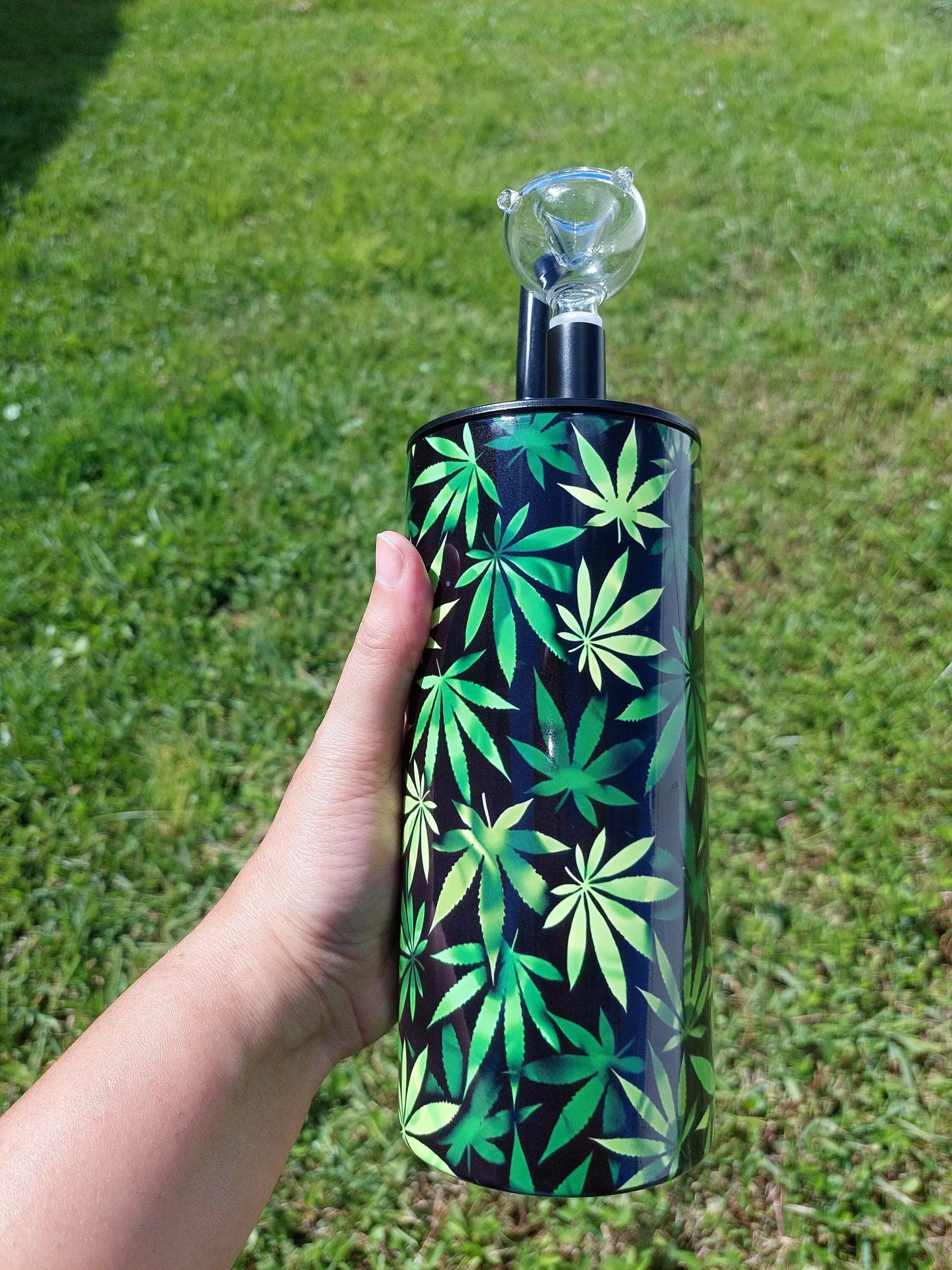 Dimensional Pot Leaf Hookah Sublimation Tumbler