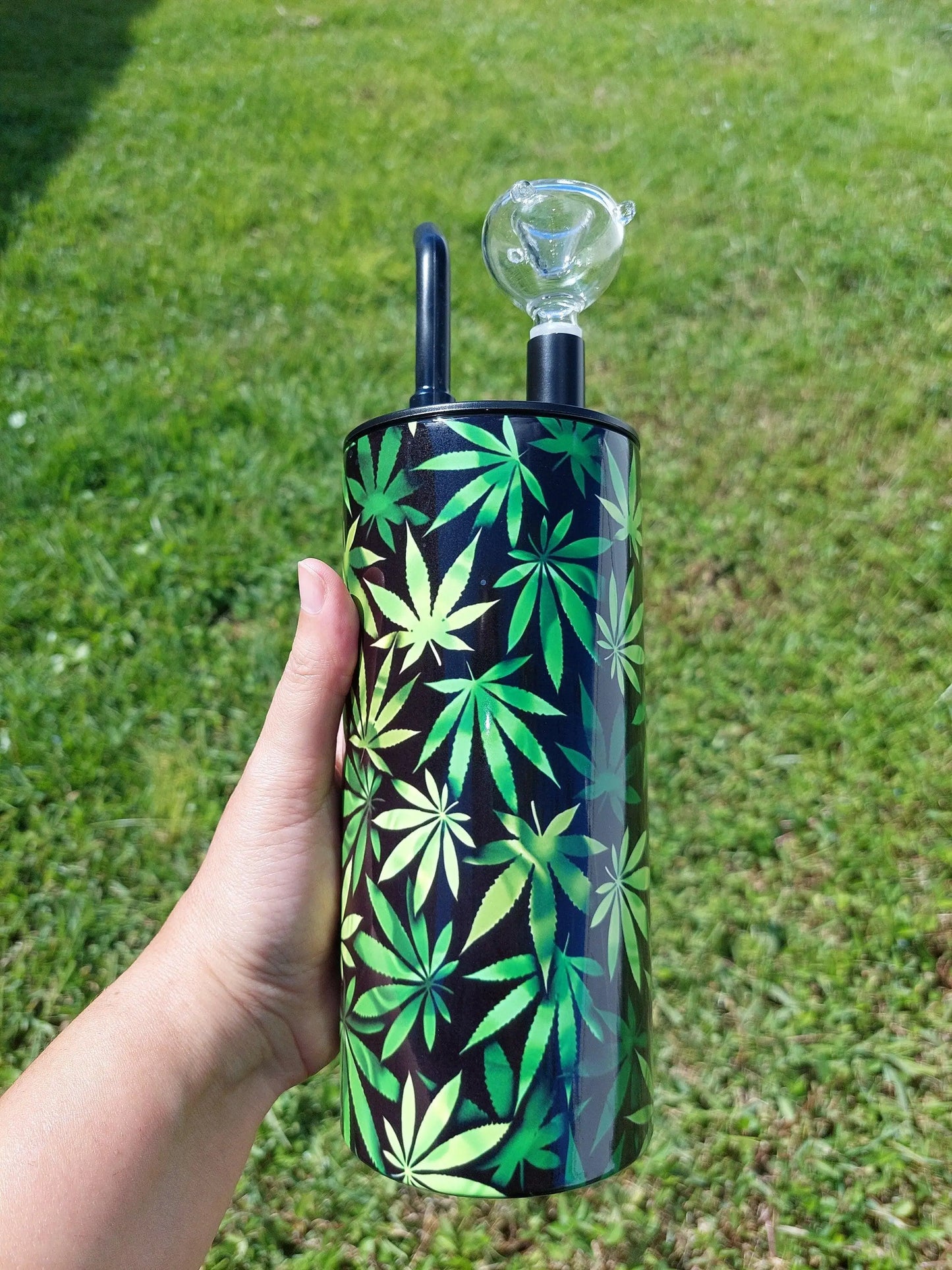 Dimensional Pot Leaf Hookah Sublimation Tumbler