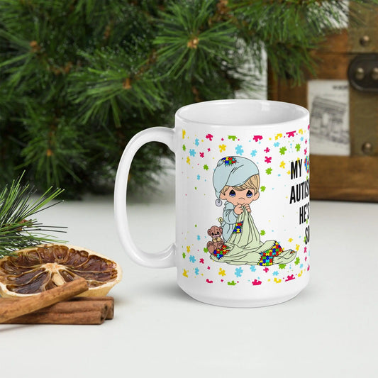 White glossy mug