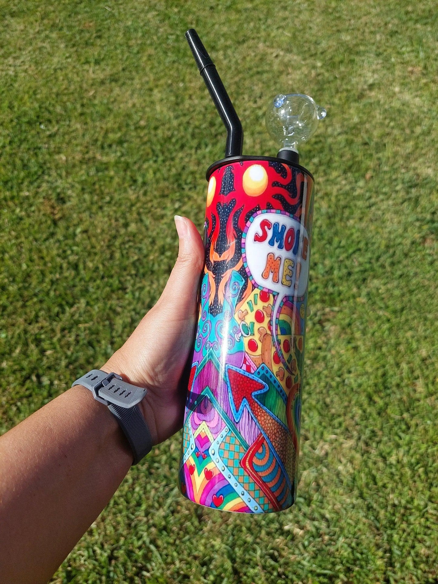 Hookah Tumbler, Cold Smoke Sublimation Smoke Me Tumbler