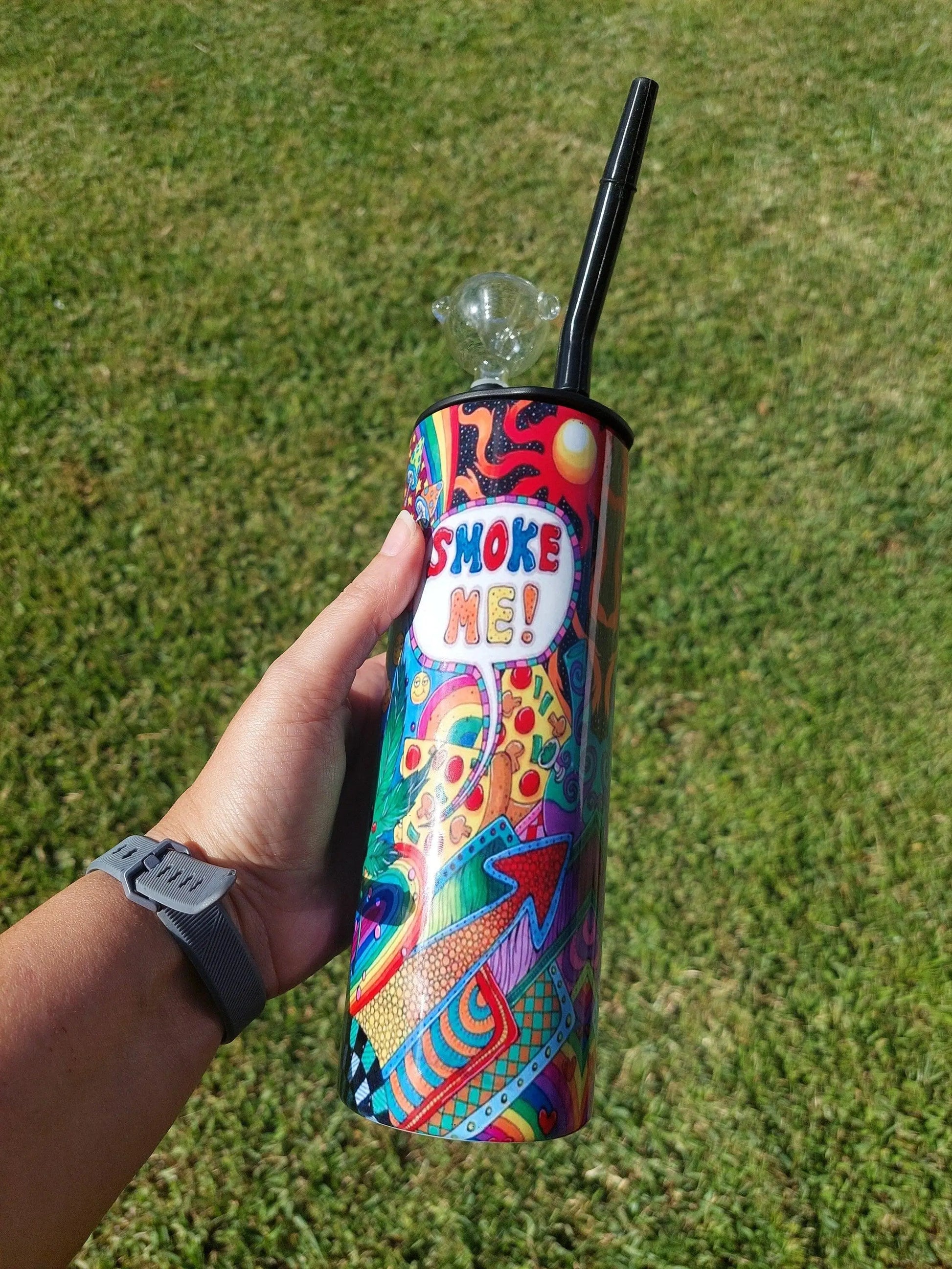 Hookah Tumbler, Cold Smoke Sublimation Smoke Me Tumbler