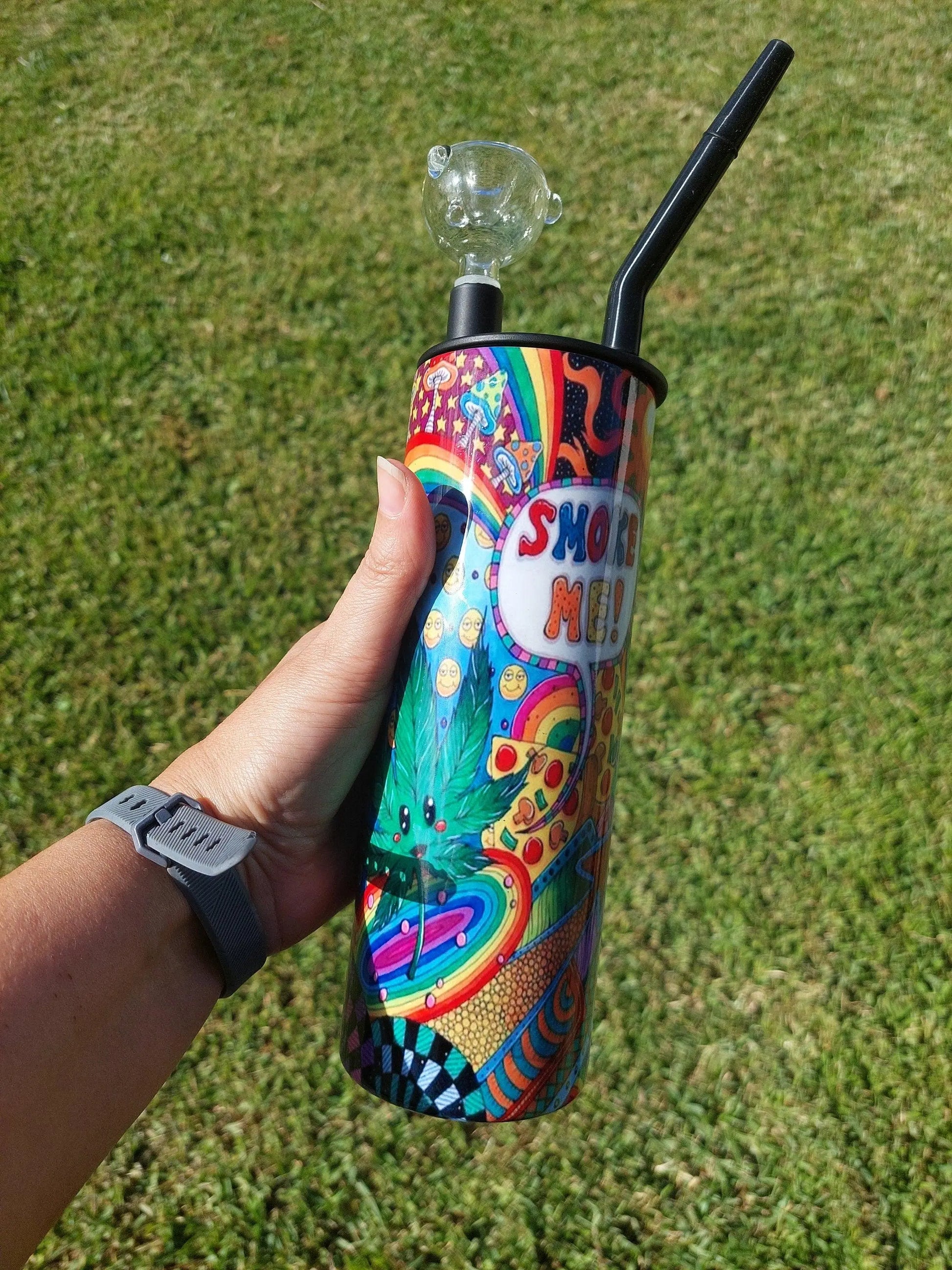 Hookah Tumbler, Cold Smoke Sublimation Smoke Me Tumbler