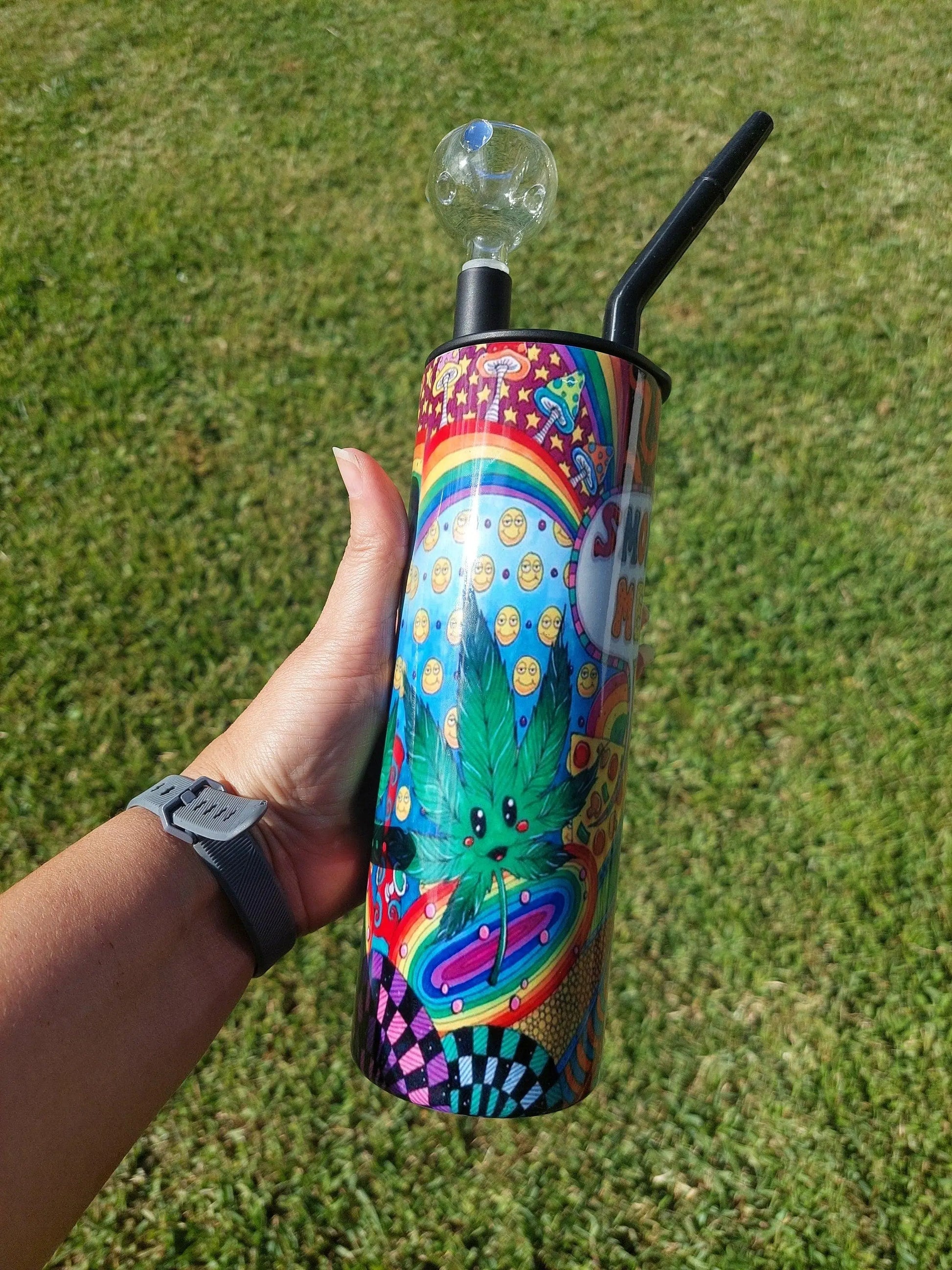 Hookah Tumbler, Cold Smoke Sublimation Smoke Me Tumbler