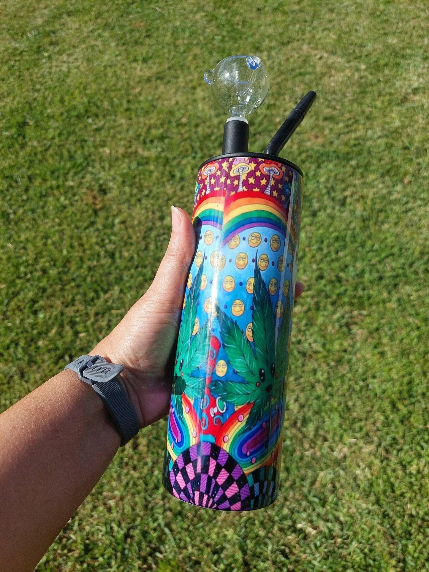 Hookah Tumbler, Cold Smoke Sublimation Smoke Me Tumbler