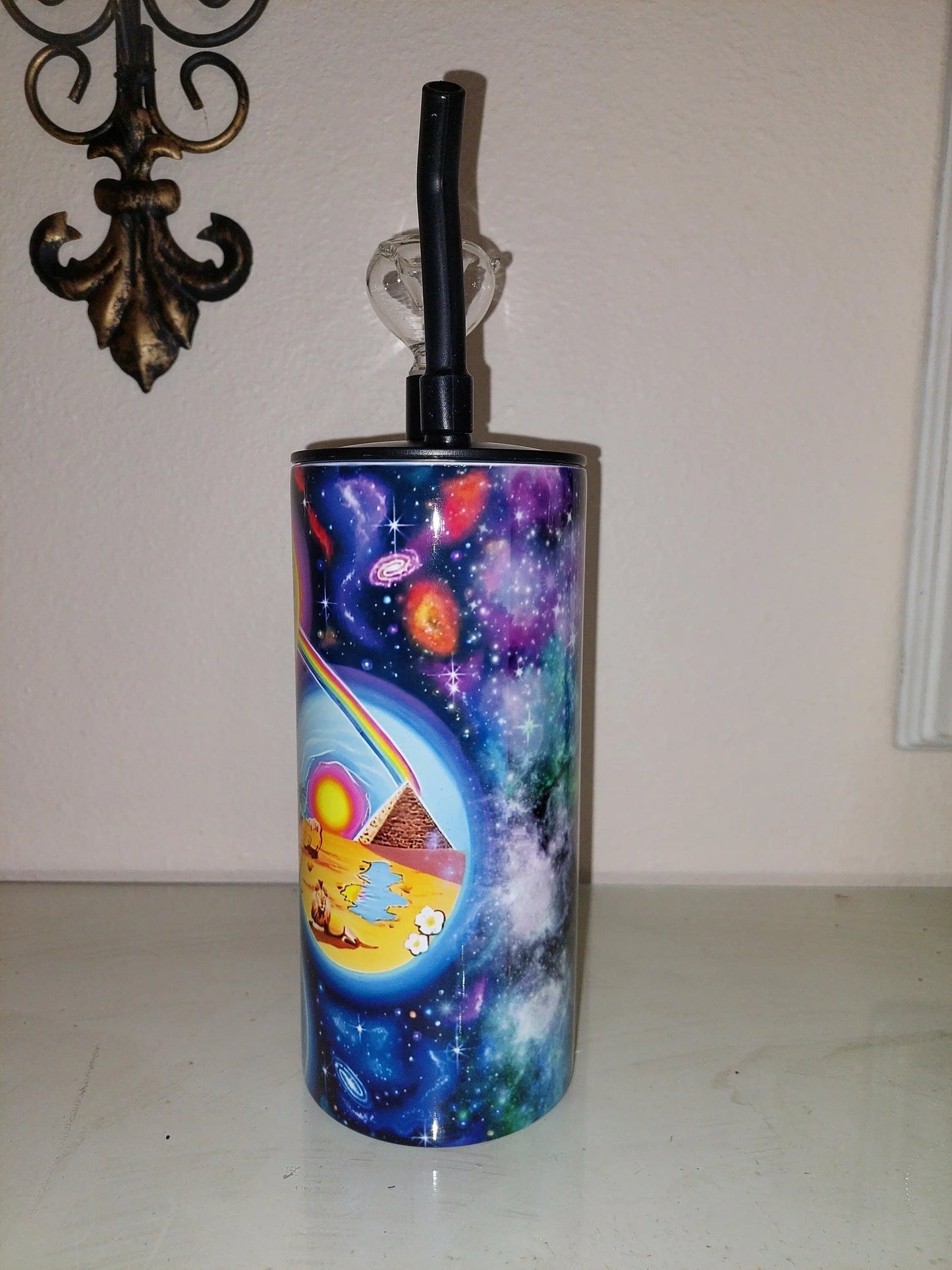 Hookah Tumbler with a Earth Unity Design