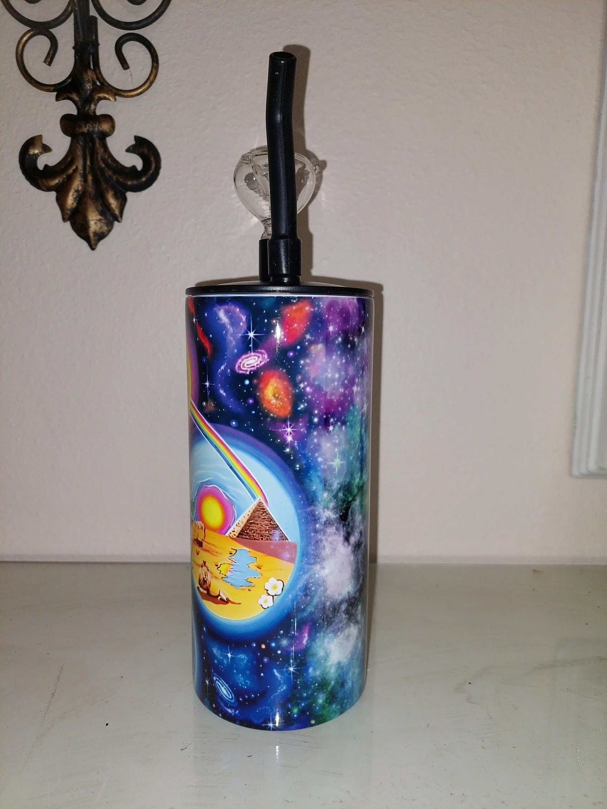 Hookah Tumbler with a Earth Unity Design
