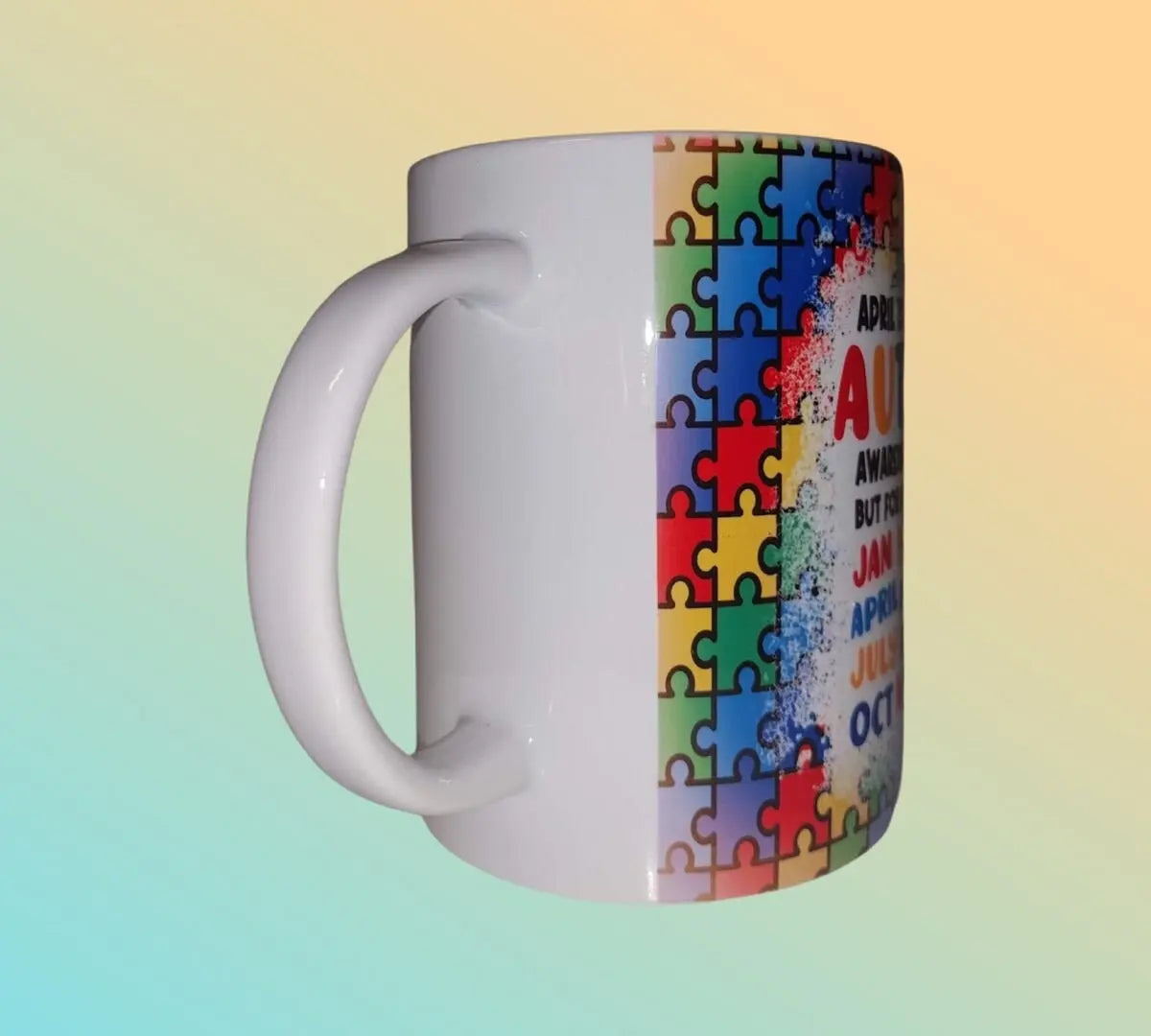 Monthly Autism Awareness 15oz Sublimation Mug - Panoptic Handmade