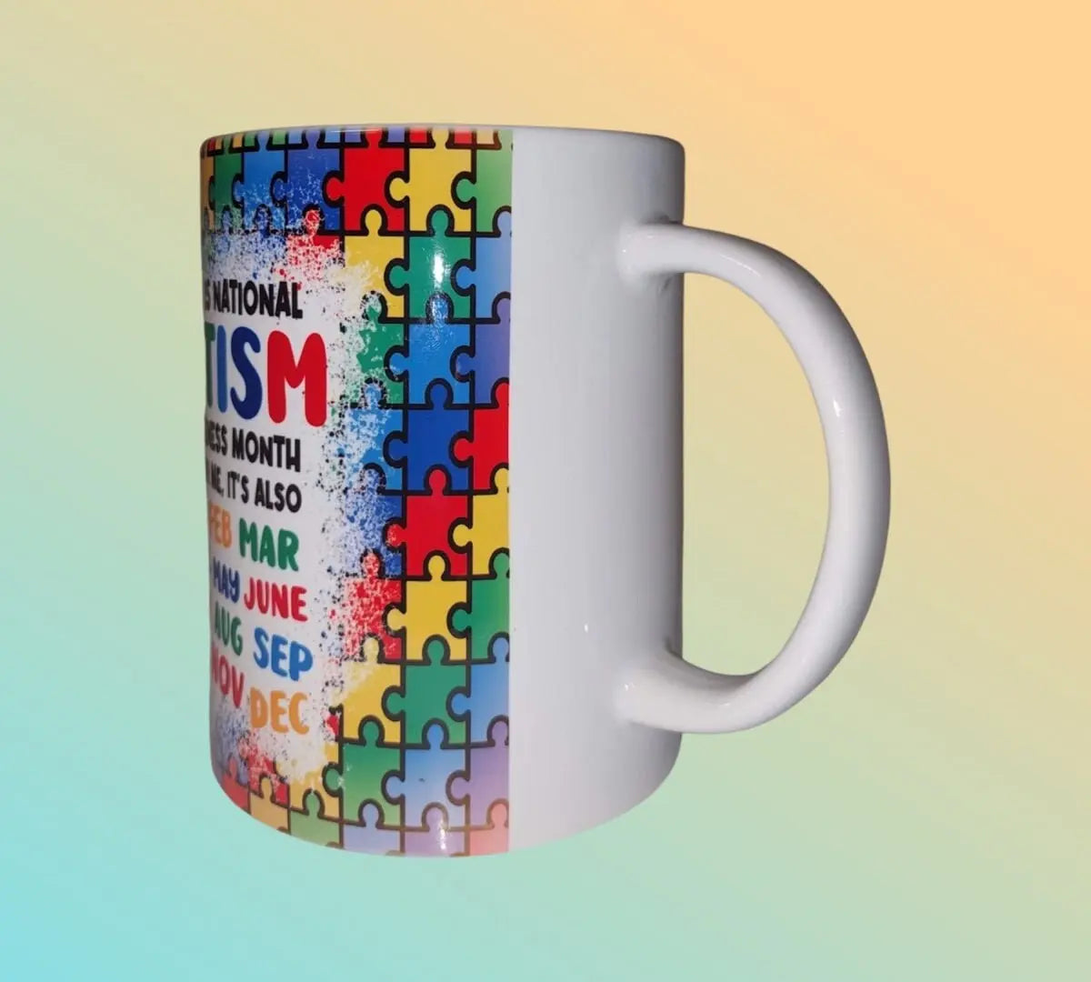 Monthly Autism Awareness 15oz Sublimation Mug - Panoptic Handmade