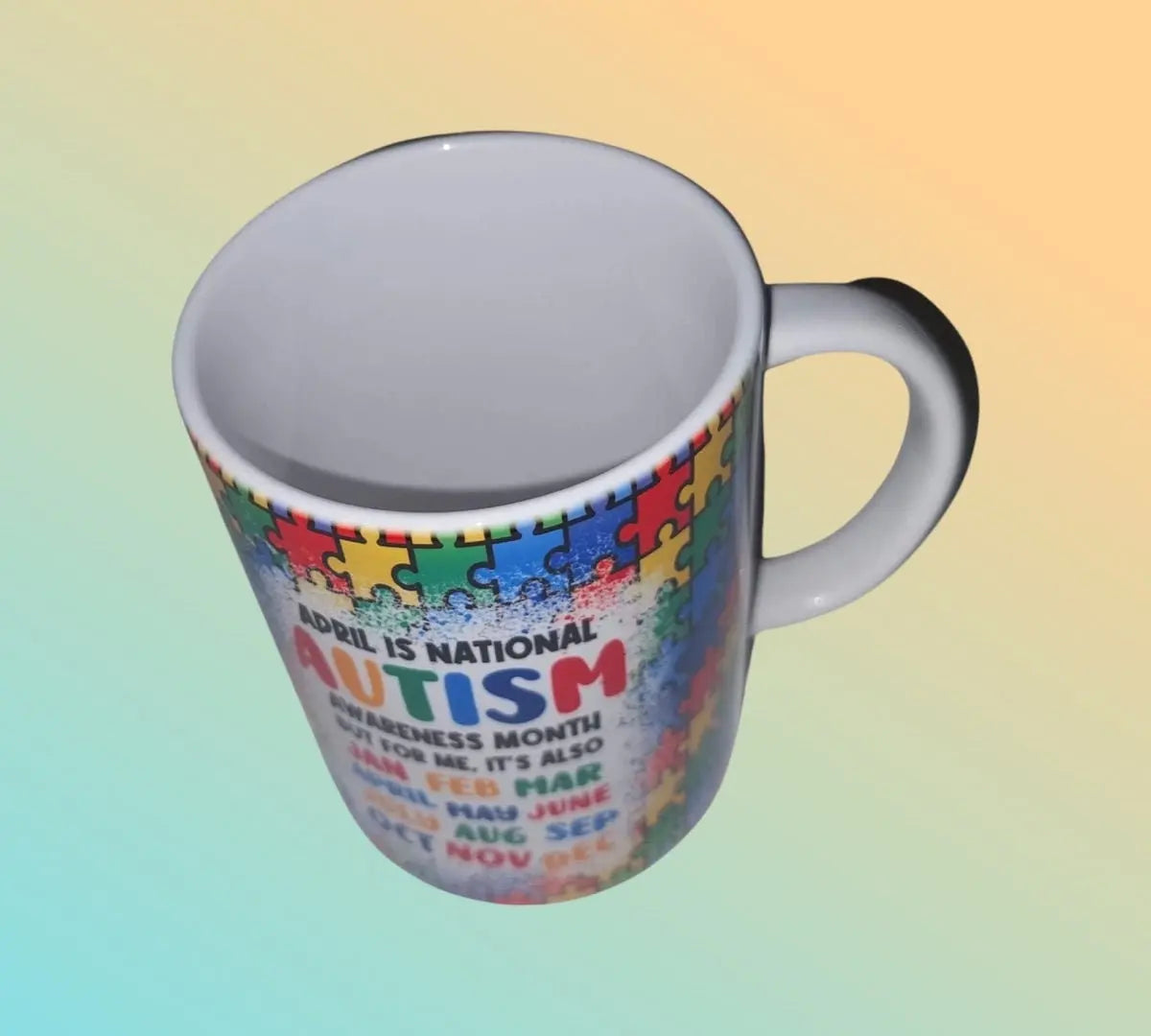 Monthly Autism Awareness 15oz Sublimation Mug - Panoptic Handmade