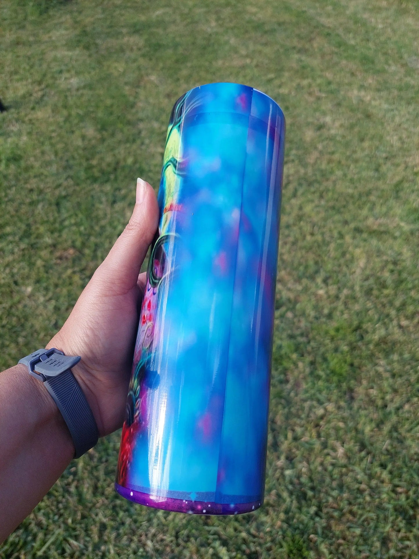 Sublimation Tumbler Creepy Cheshire Cat Design - Panoptic Handmade