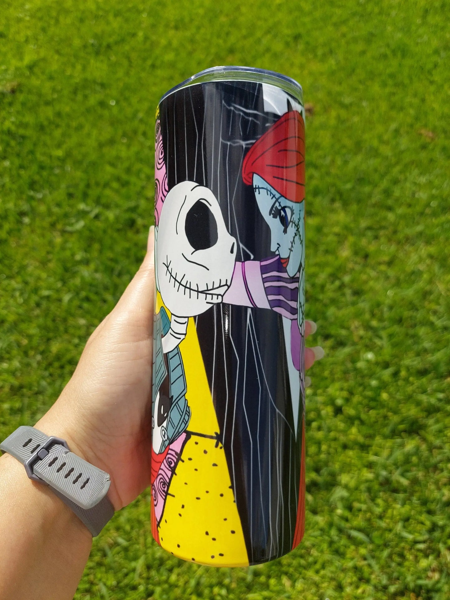 Jack and Sally Tangled Mashup Sublimation Tumbler