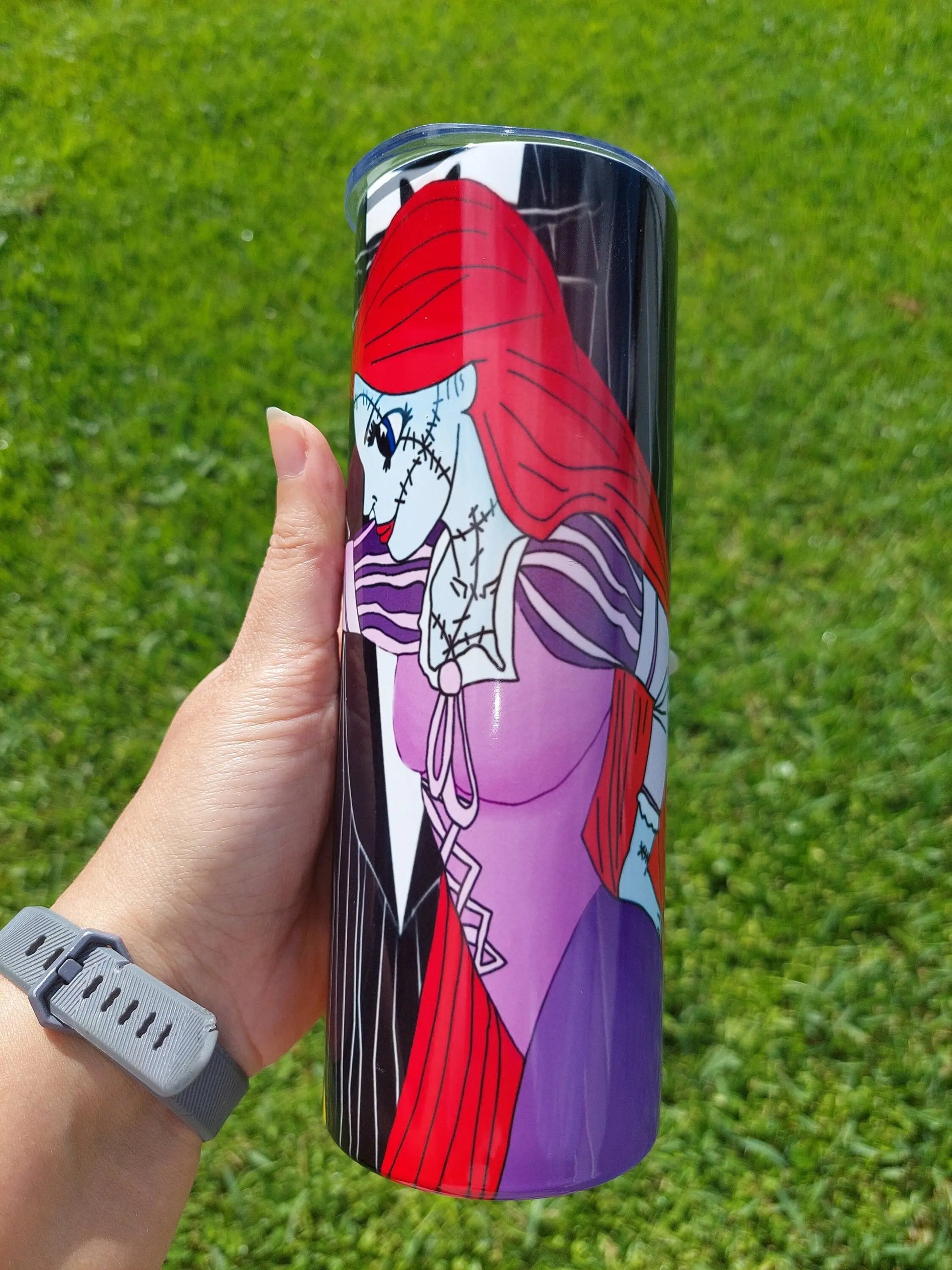 Jack and Sally Tangled Mashup Sublimation Tumbler