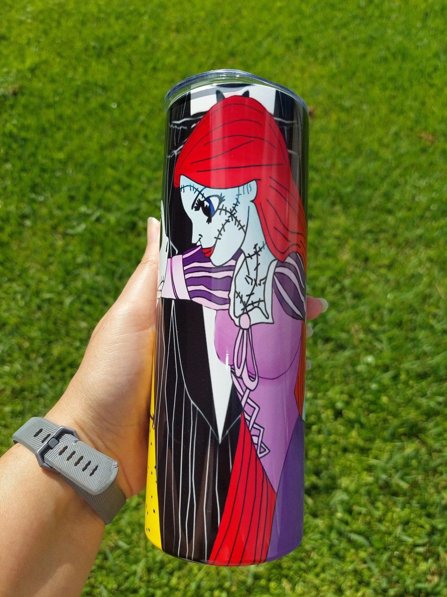 Jack and Sally Tangled Mashup Sublimation Tumbler