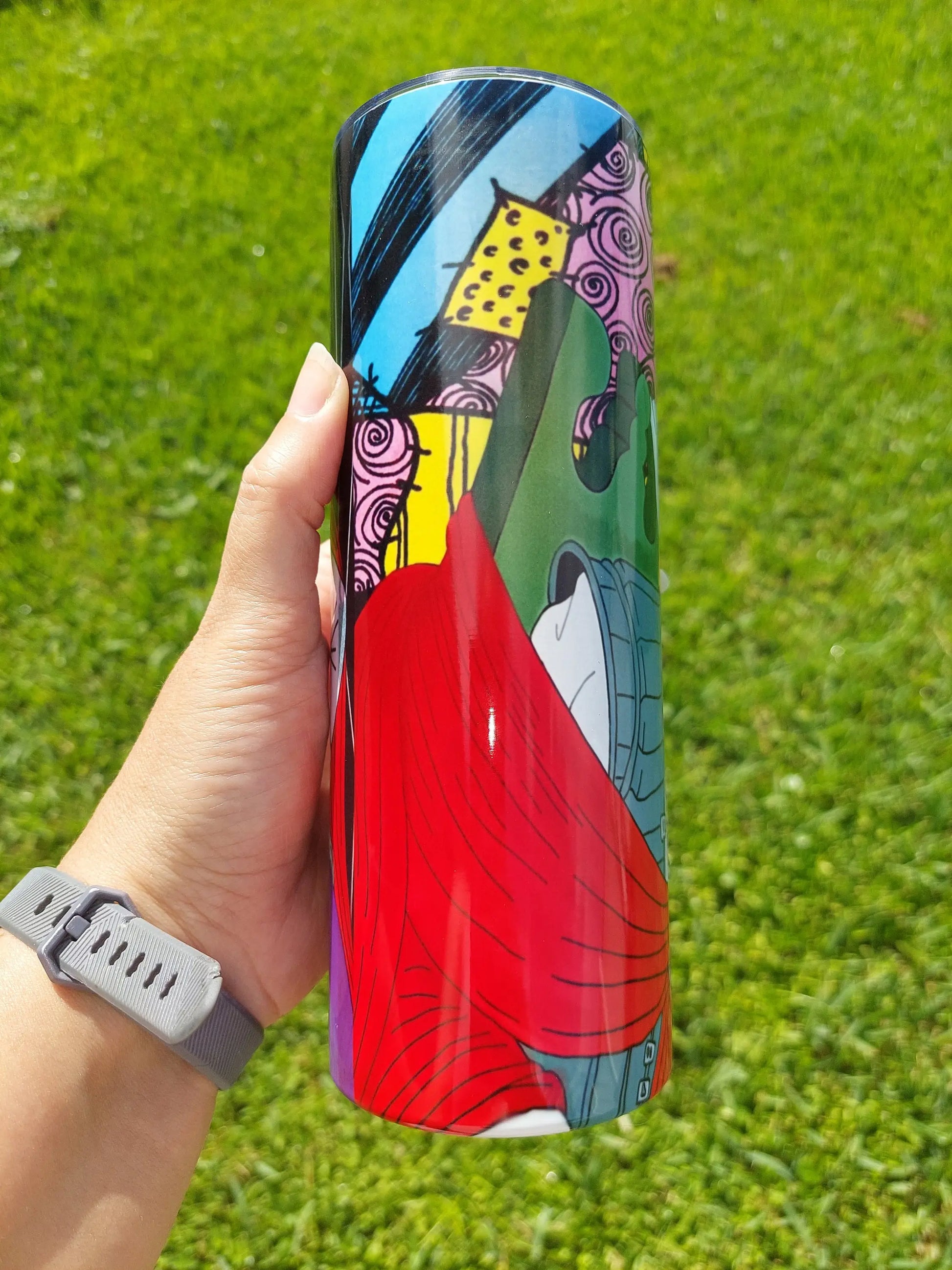 Jack and Sally Tangled Mashup Sublimation Tumbler