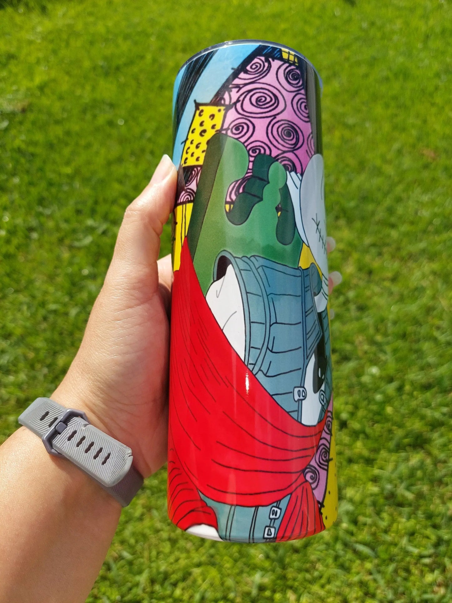 Jack and Sally Tangled Mashup Sublimation Tumbler