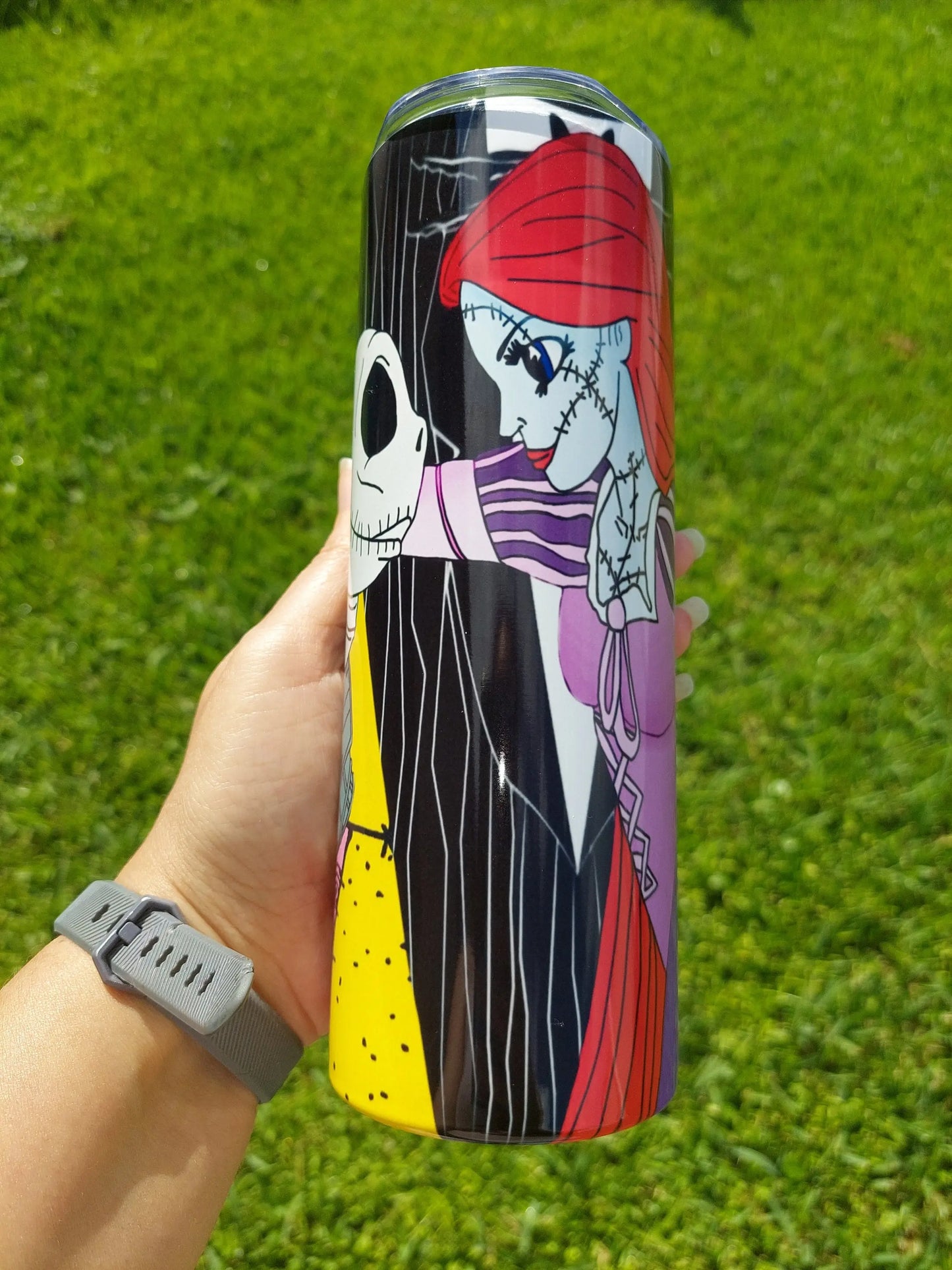 Jack and Sally Tangled Mashup Sublimation Tumbler