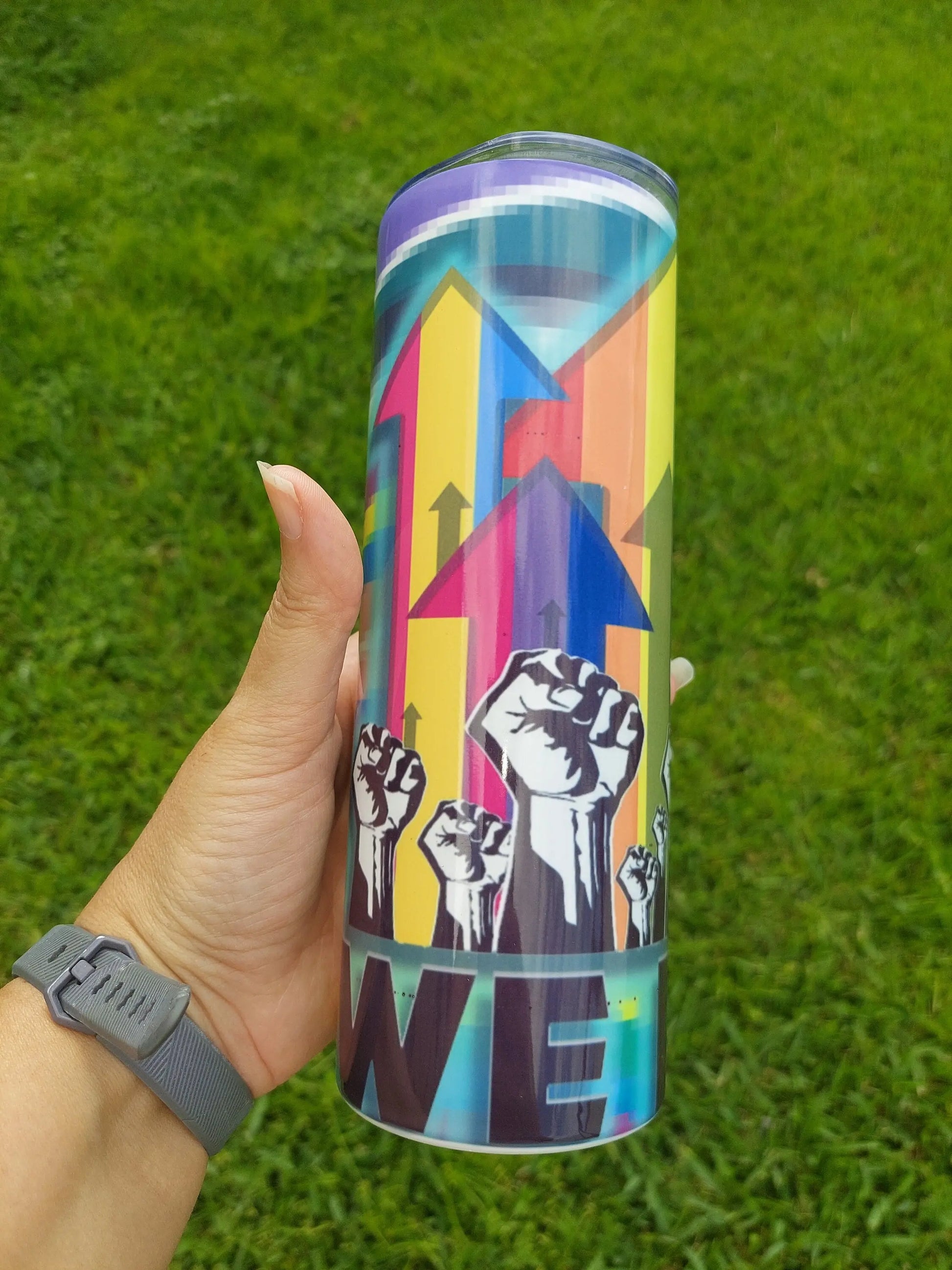Sublimation Tumbler We Rise Gay Pride Themed Design
