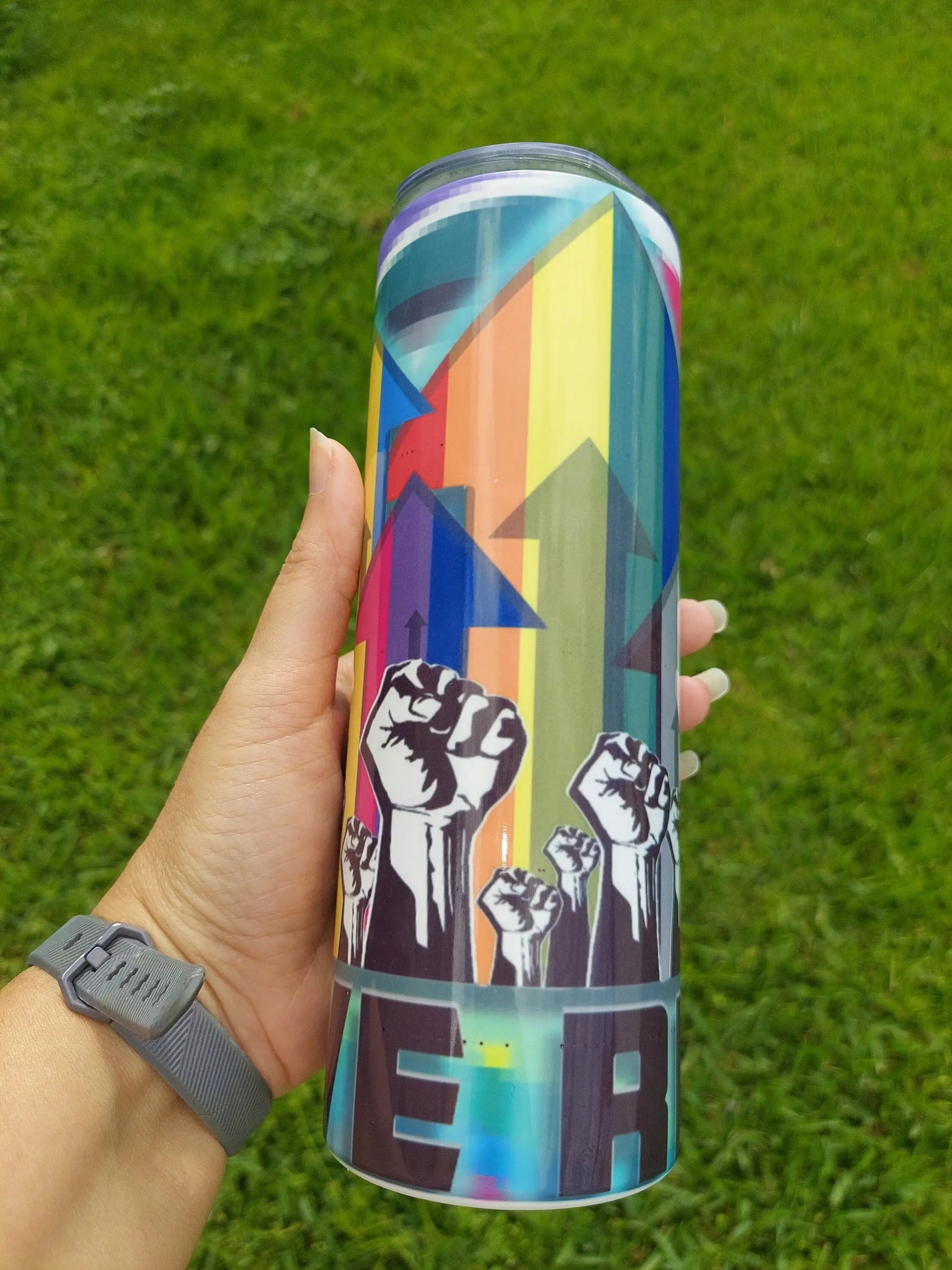 Sublimation Tumbler We Rise Gay Pride Themed Design