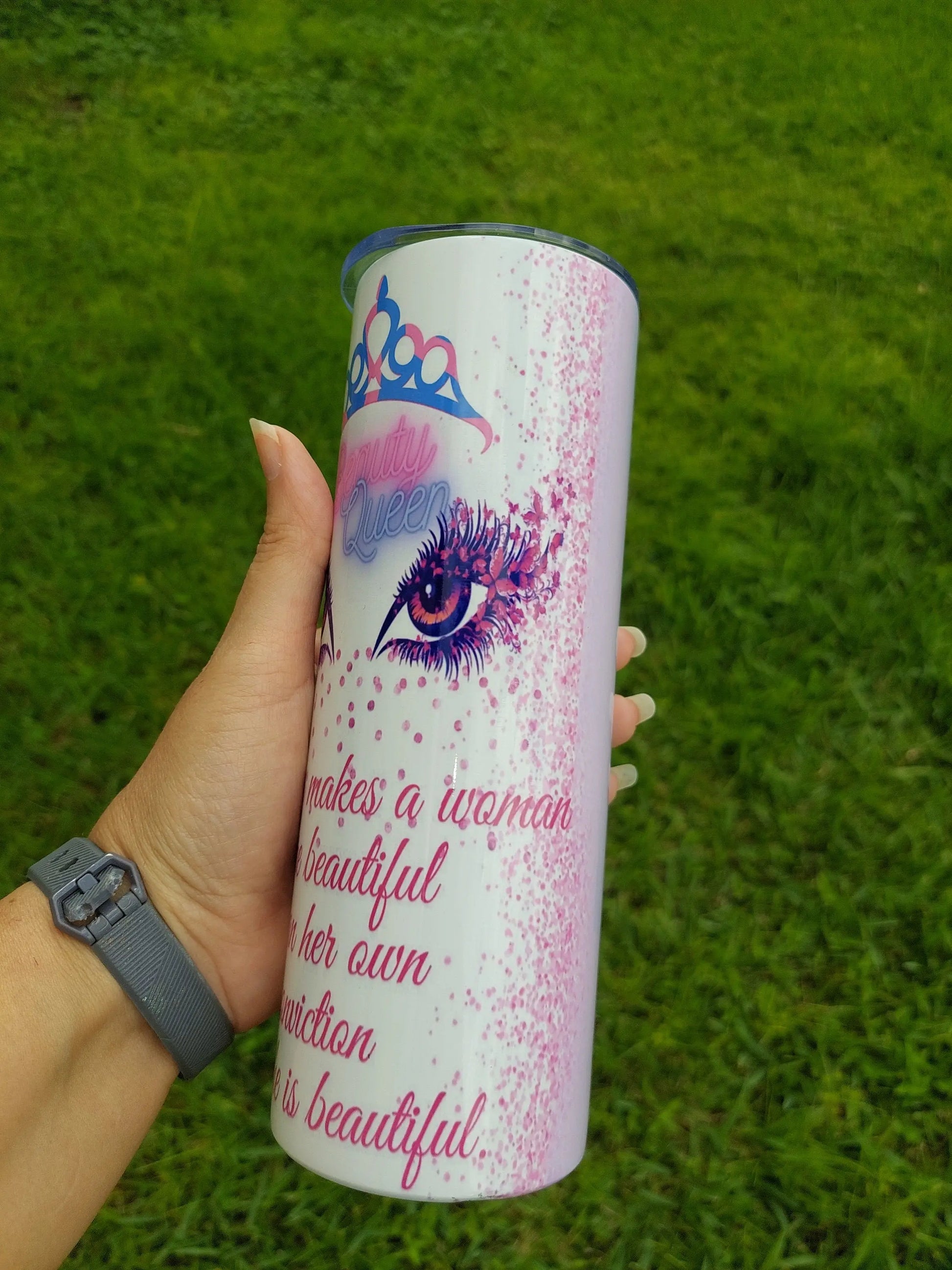 Embrace Your Beauty with Our Woman's Vanity Sublimation 20oz Tumbler - Panoptic Handmade