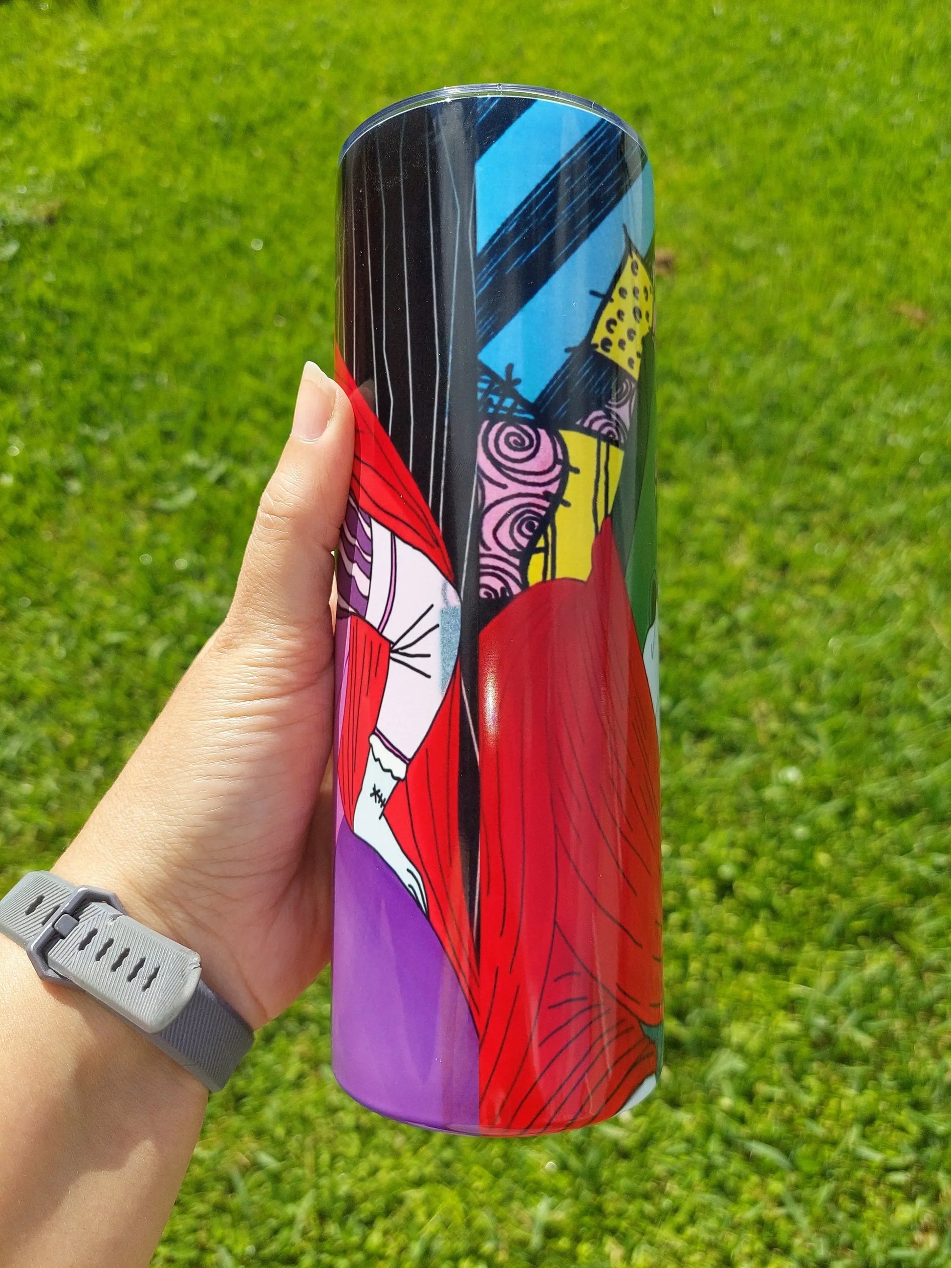 Jack and Sally Tangled Mashup Sublimation Tumbler