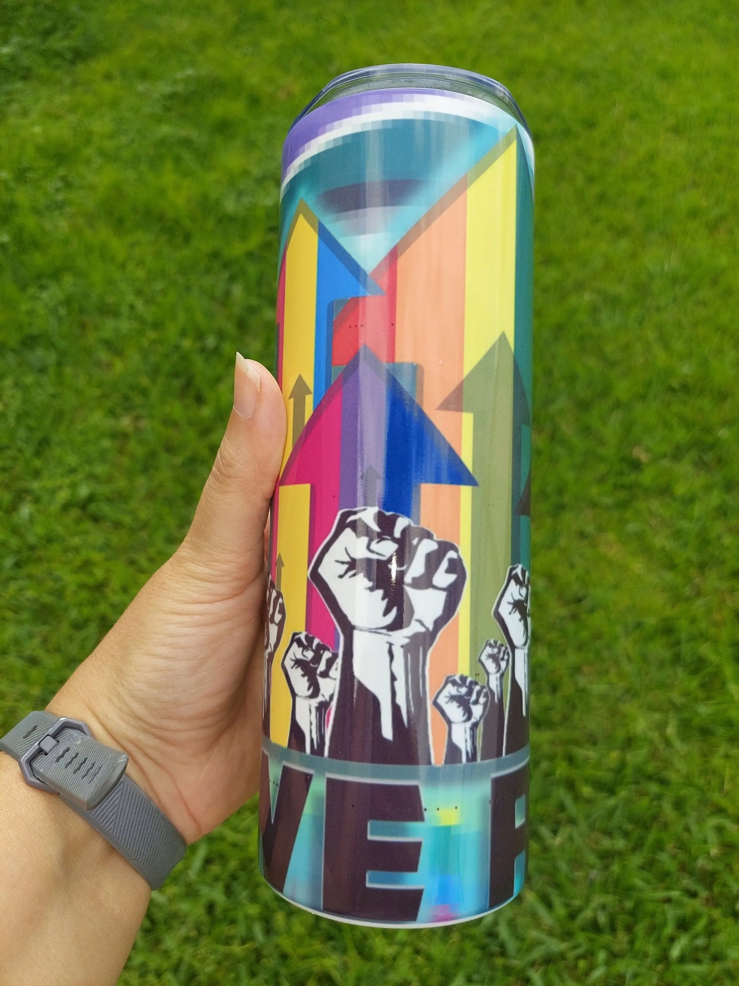 Sublimation Tumbler We Rise Gay Pride Themed Design