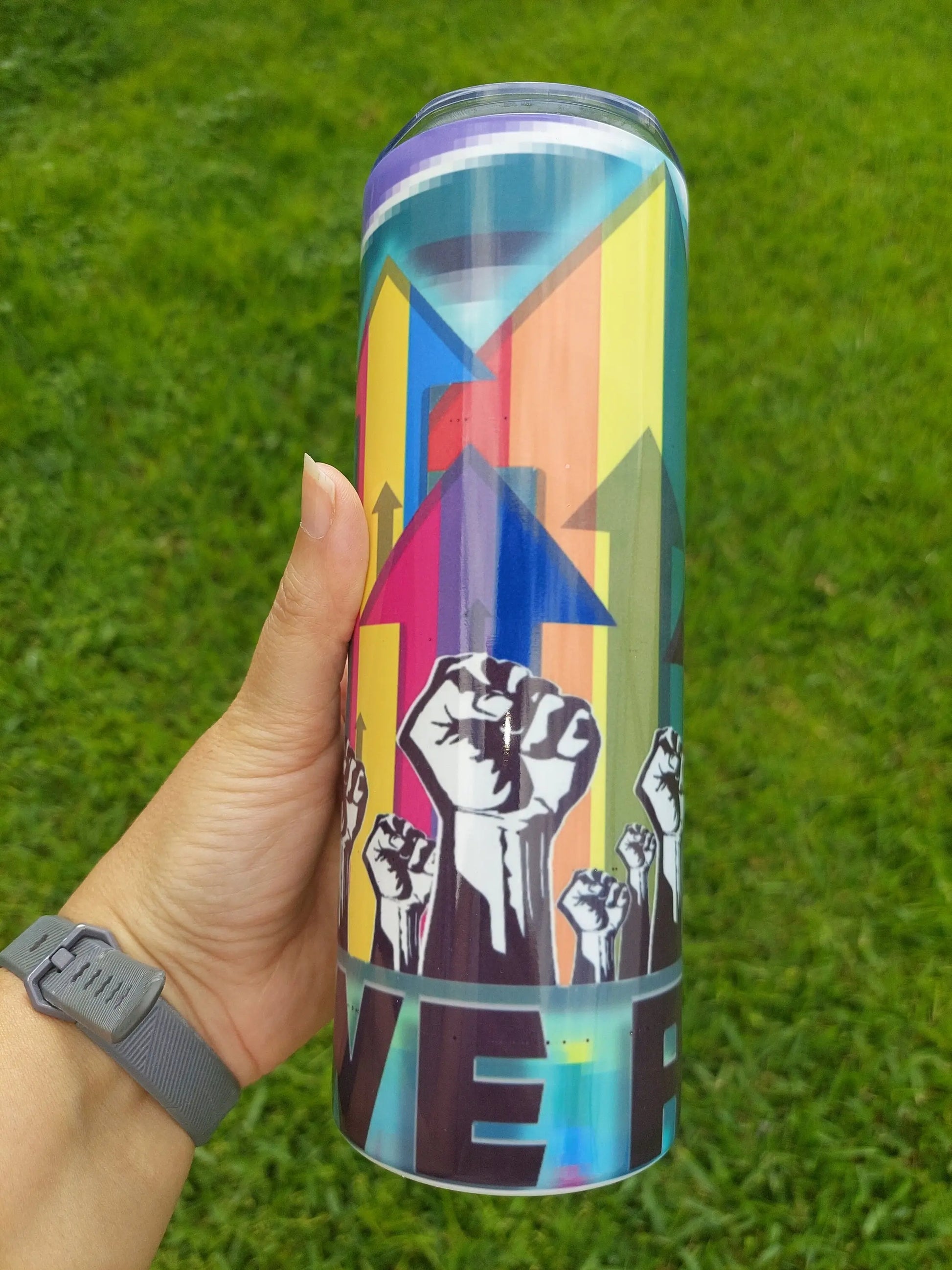 Sublimation Tumbler We Rise Gay Pride Themed Design