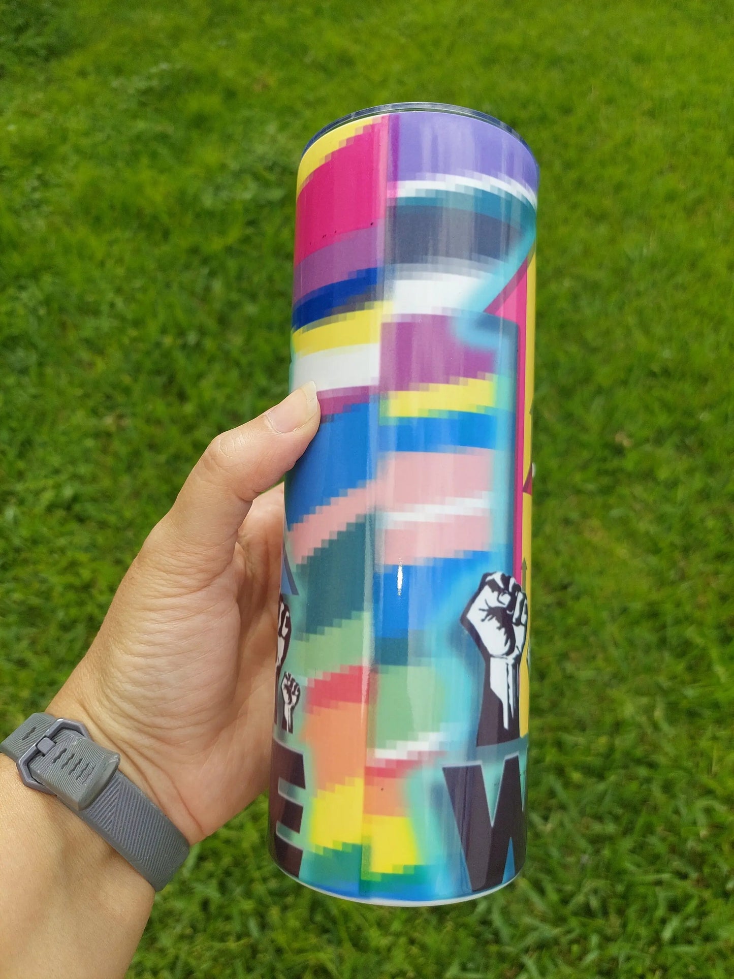 Sublimation Tumbler We Rise Gay Pride Themed Design
