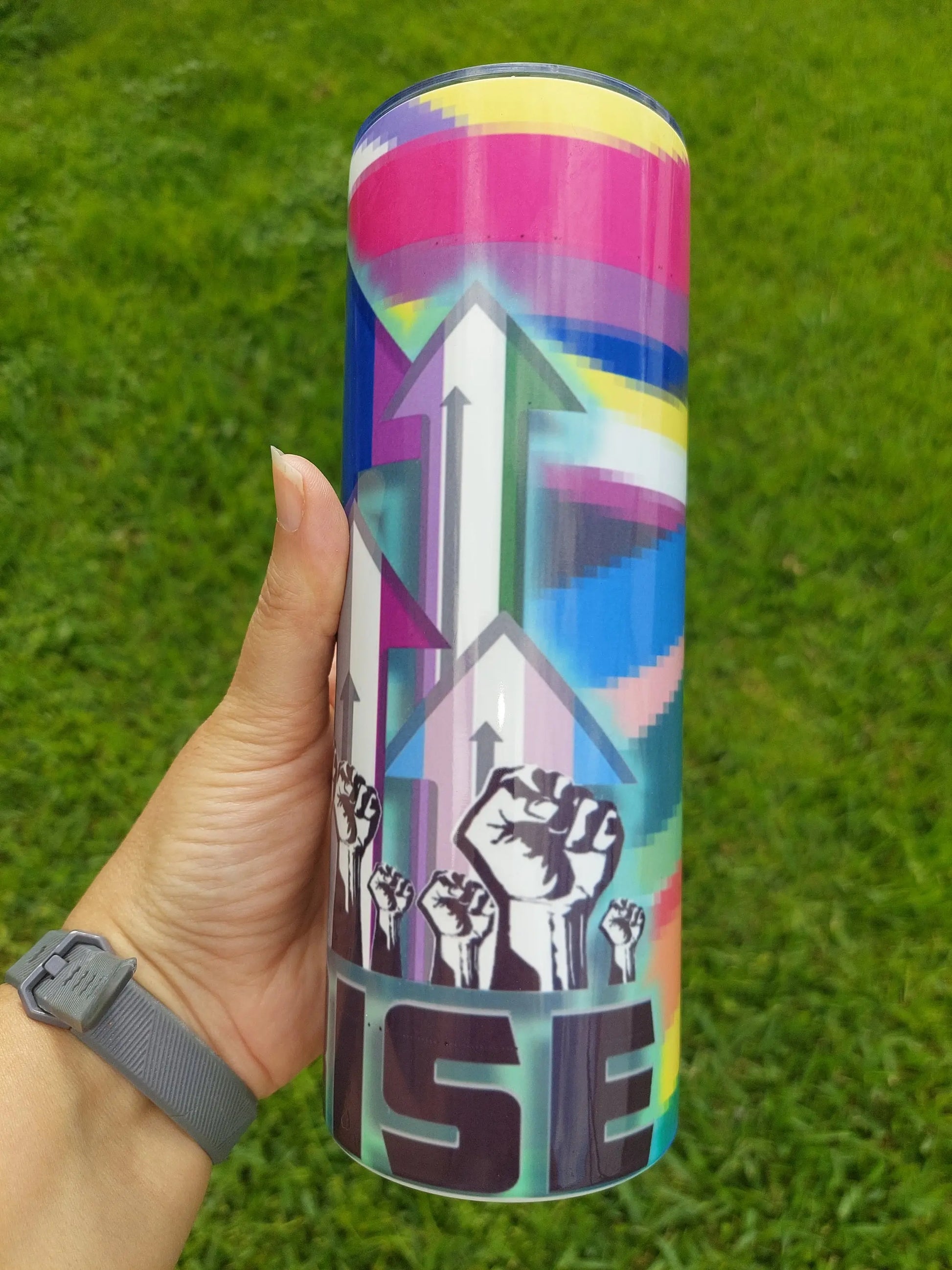 Sublimation Tumbler We Rise Gay Pride Themed Design