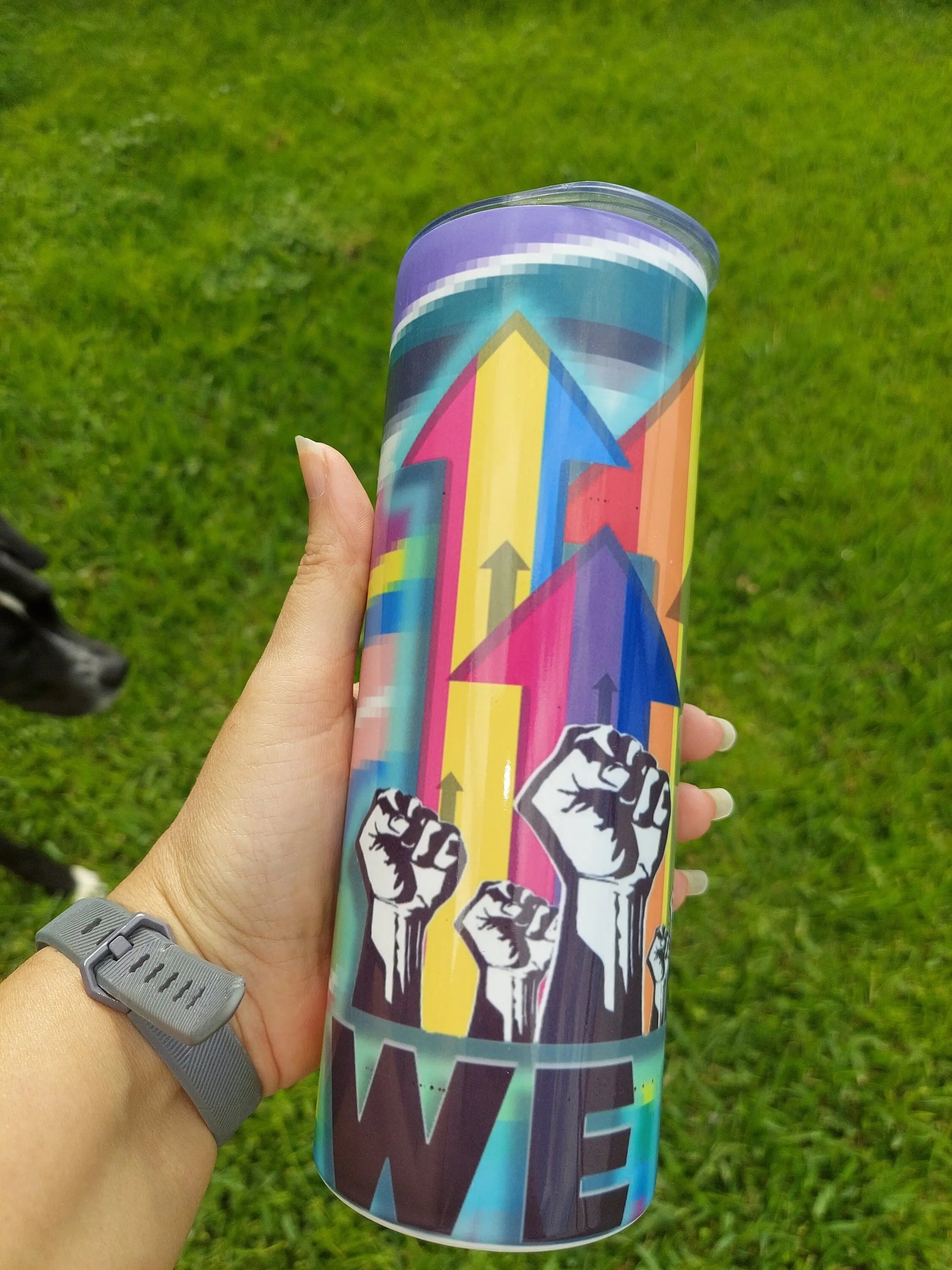 Sublimation Tumbler We Rise Gay Pride Themed Design