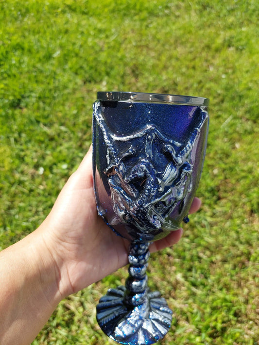 3D Epoxy Chameleon Dragon Tumbler Medieval Gifts