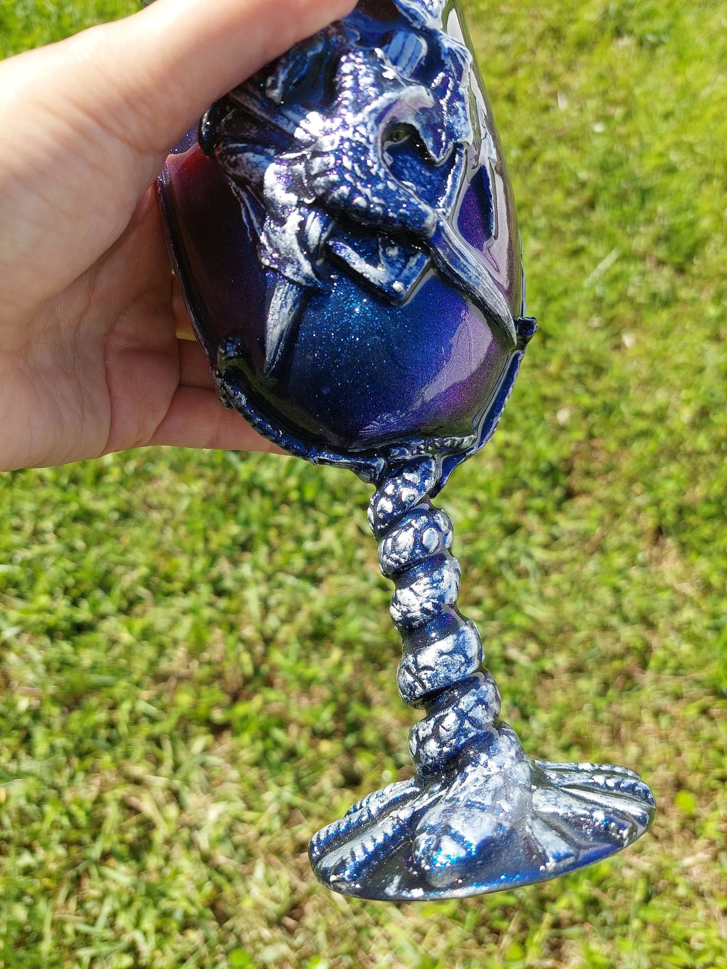 3D Epoxy Chameleon Dragon Tumbler Medieval Gifts