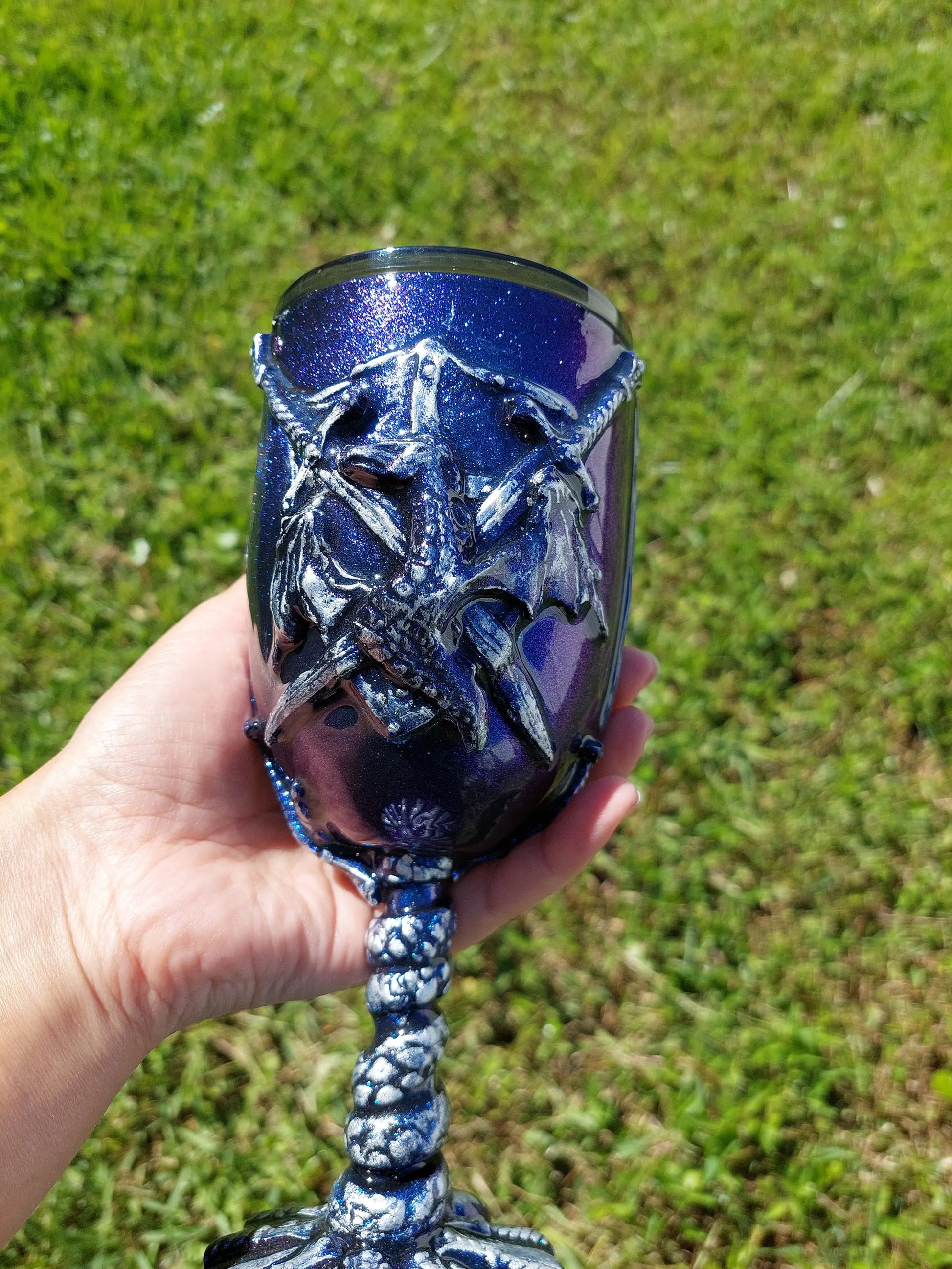 3D Epoxy Chameleon Dragon Tumbler Medieval Gifts