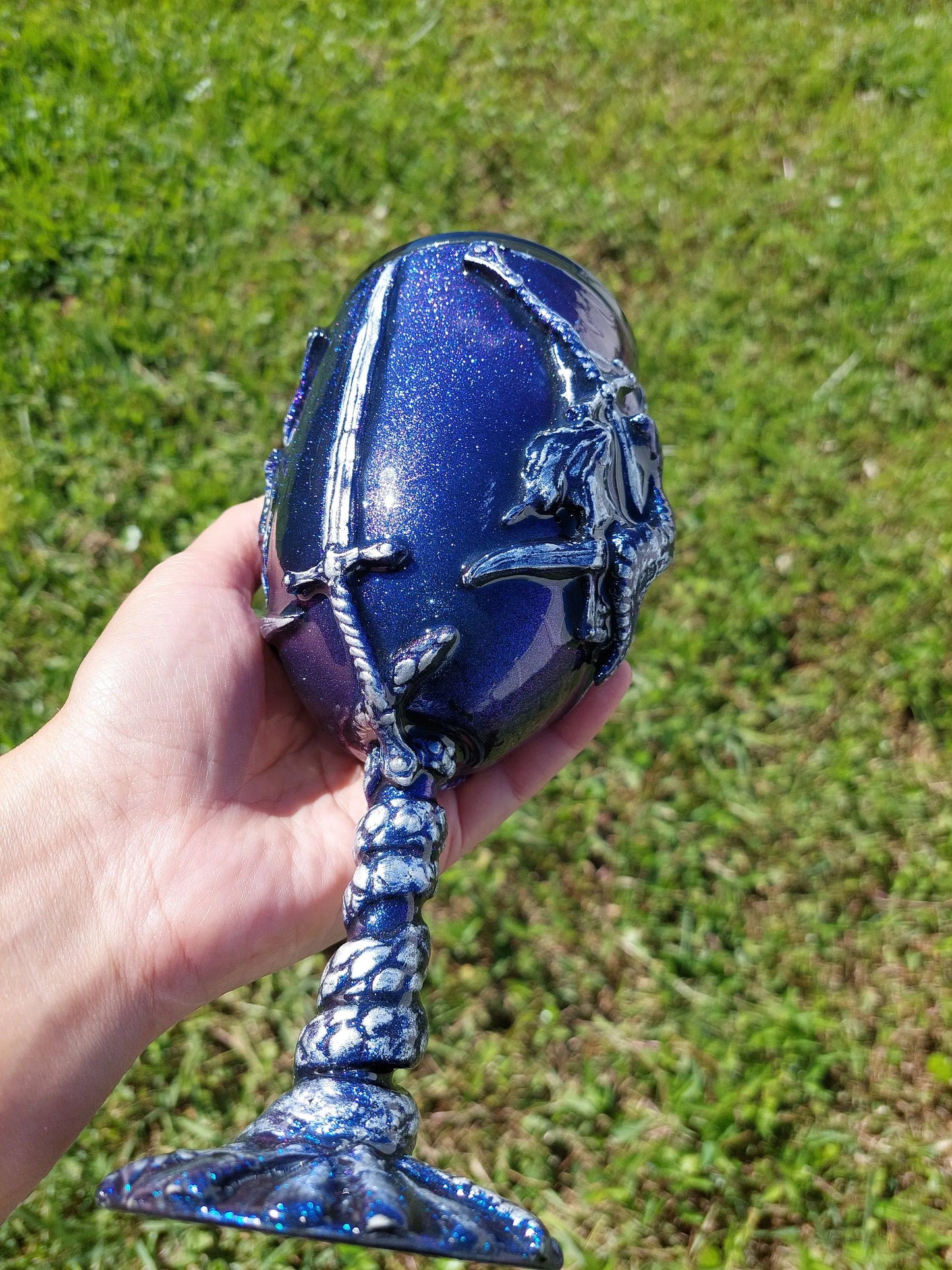 3D Epoxy Chameleon Dragon Tumbler Medieval Gifts