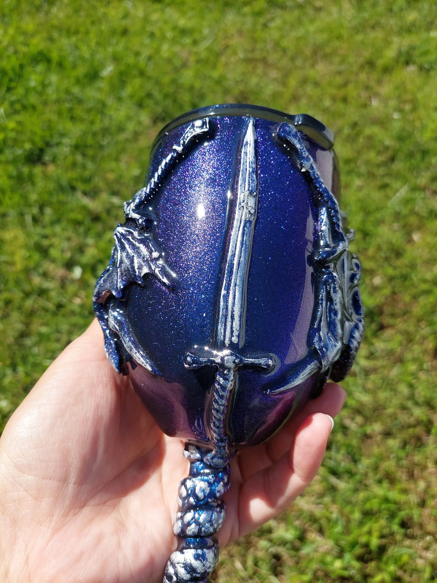 3D Epoxy Chameleon Dragon Tumbler Medieval Gifts