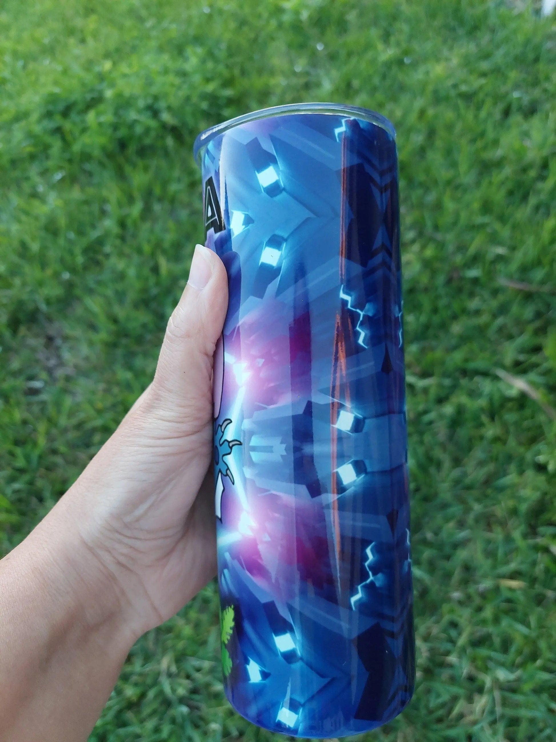 Stitch Fanbased blue lightshow sublimation tumbler