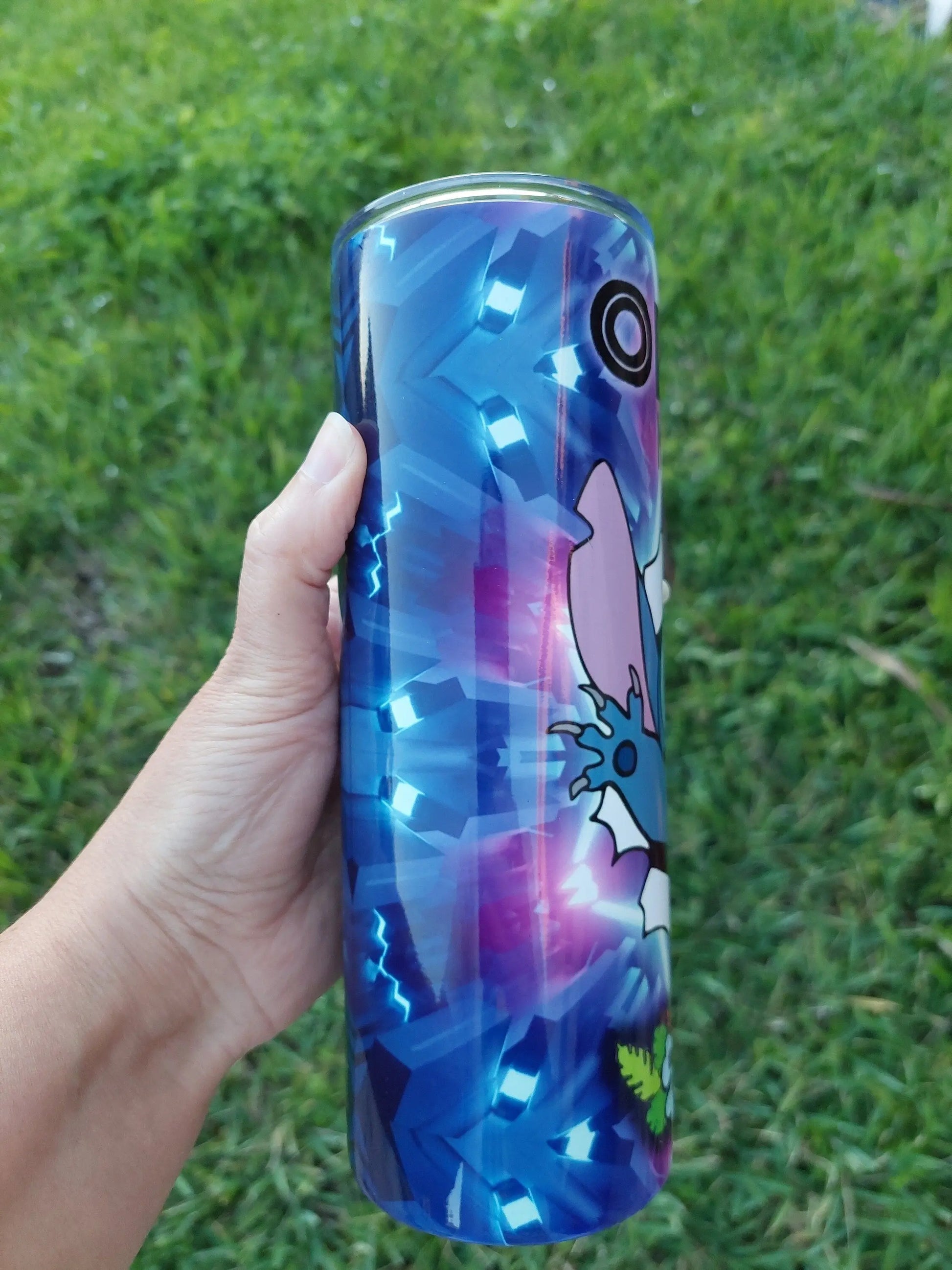 Stitch Fanbased blue lightshow sublimation tumbler