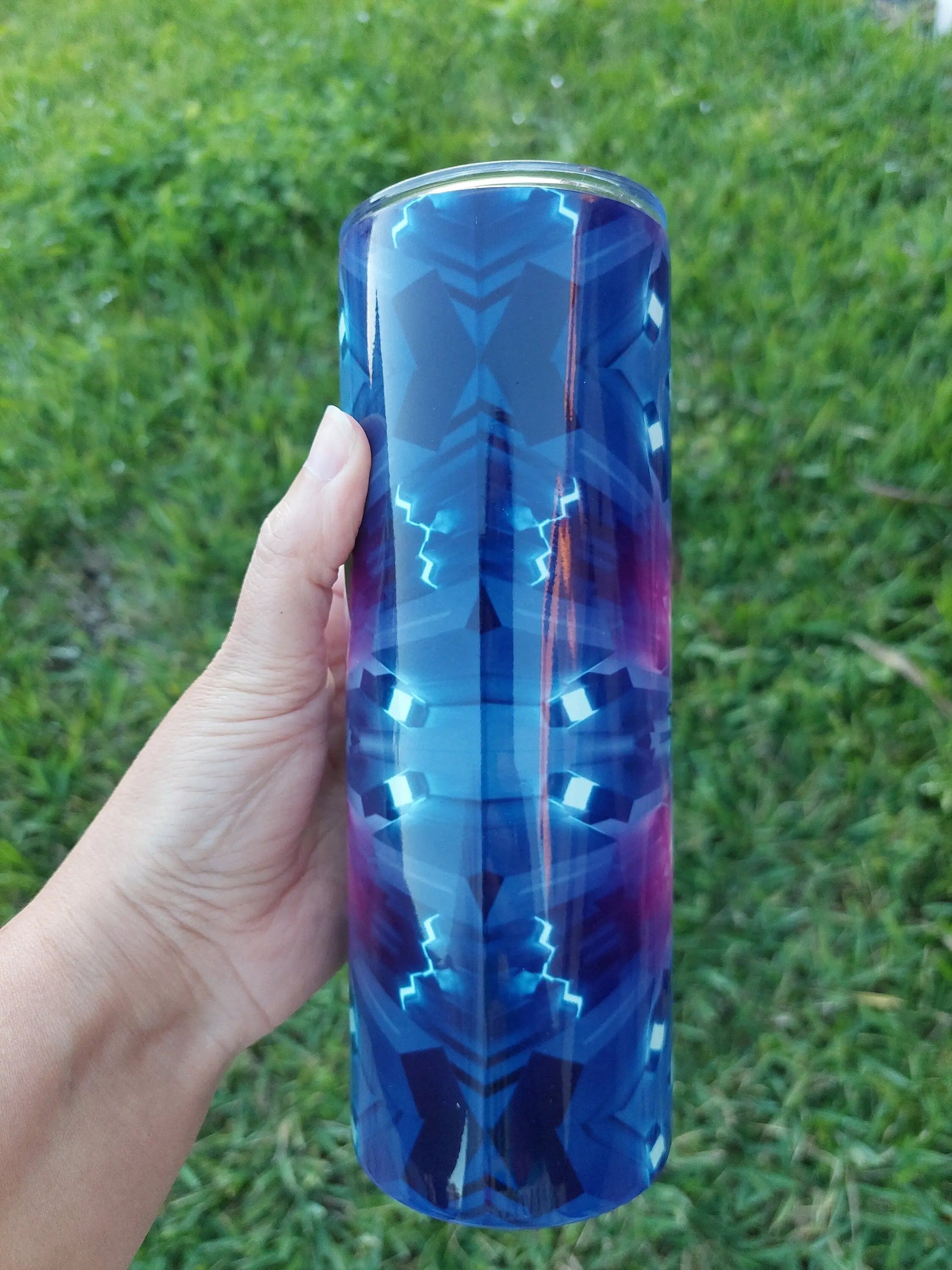 Stitch Fanbased blue lightshow sublimation tumbler