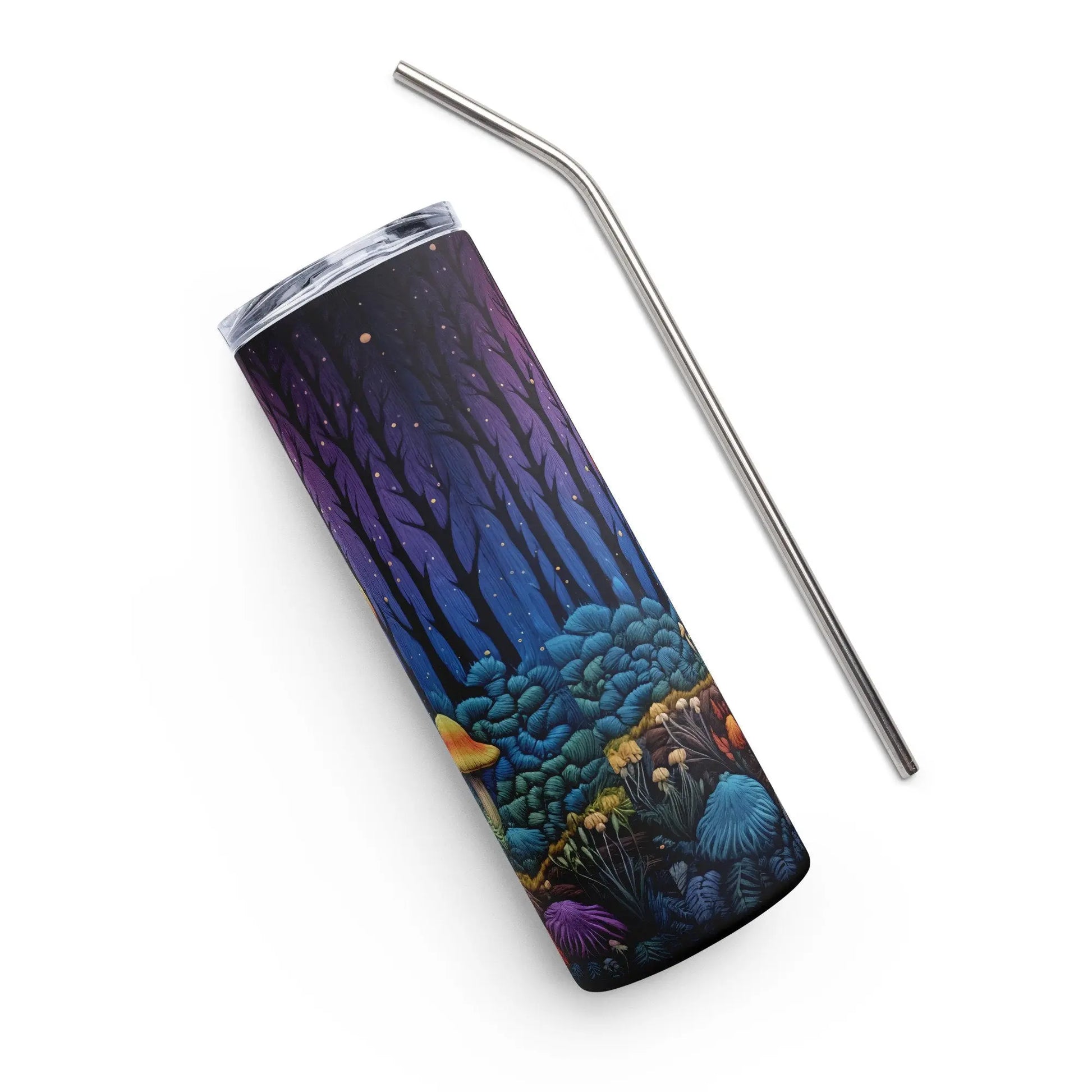 3D Embroidered Mushroom Sublimation Tumbler Gift for Mushroom Lovers - Panoptic Handmade