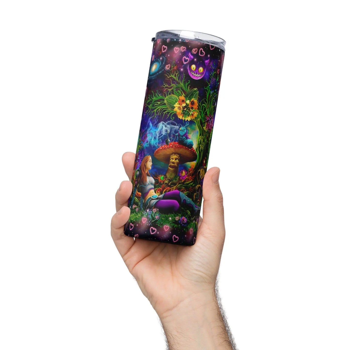 Personalized Enchanting Alice in Wonderland Galaxy Sublimation Tumbler Gift for Her