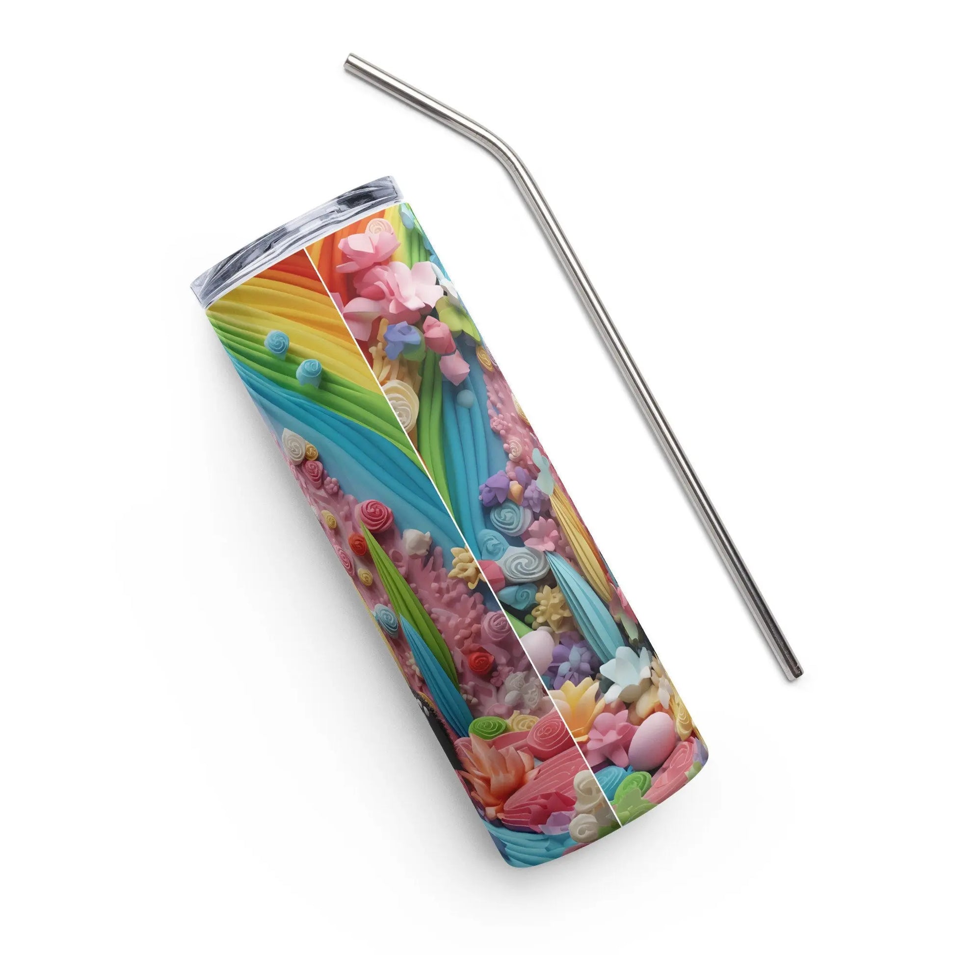 3D Embroidered Cute Panda Sublimation Tumbler Gift for Panda Lovers