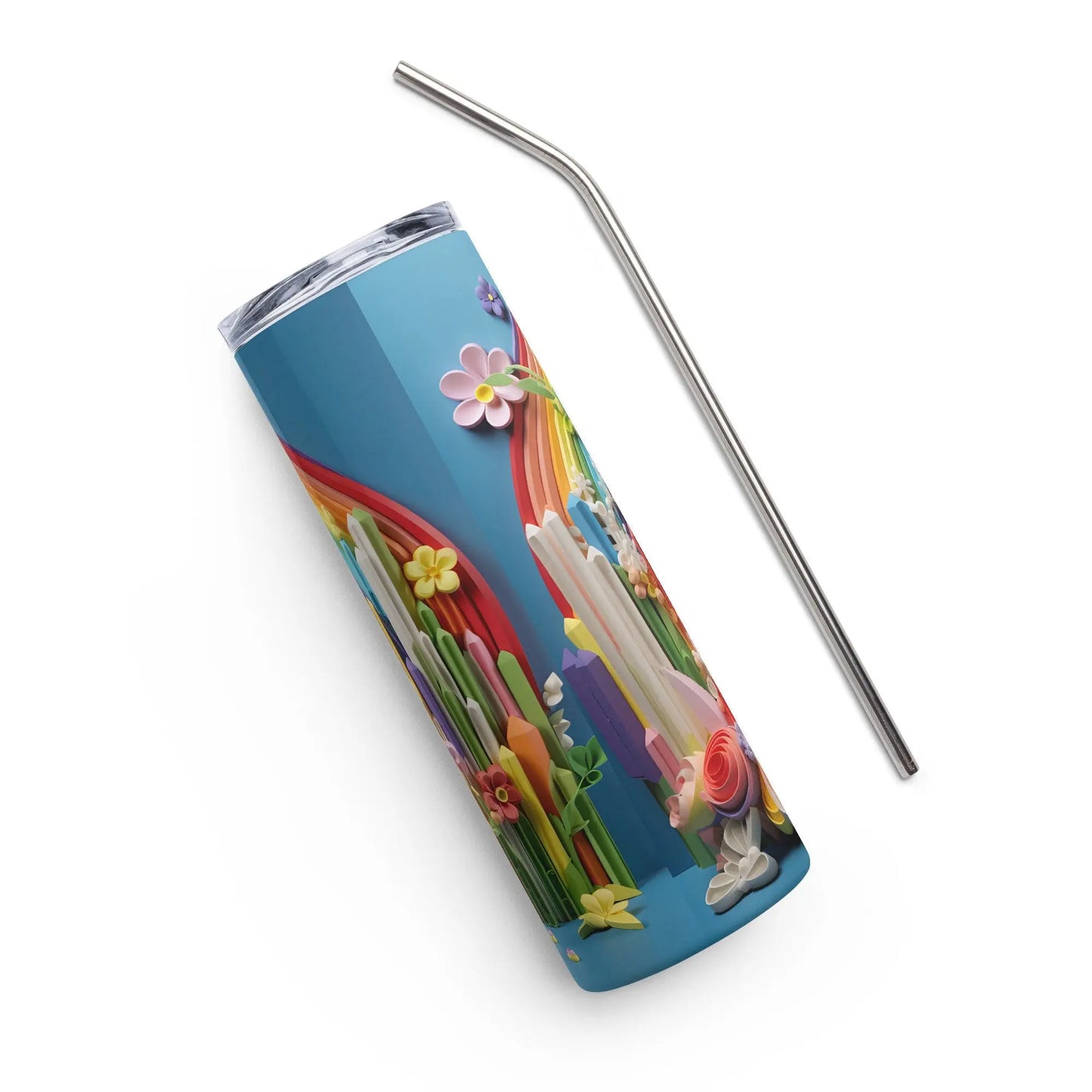 3D Embroidered Cute Panda Sublimation Tumbler Gift for Panda Lovers - Panoptic Handmade