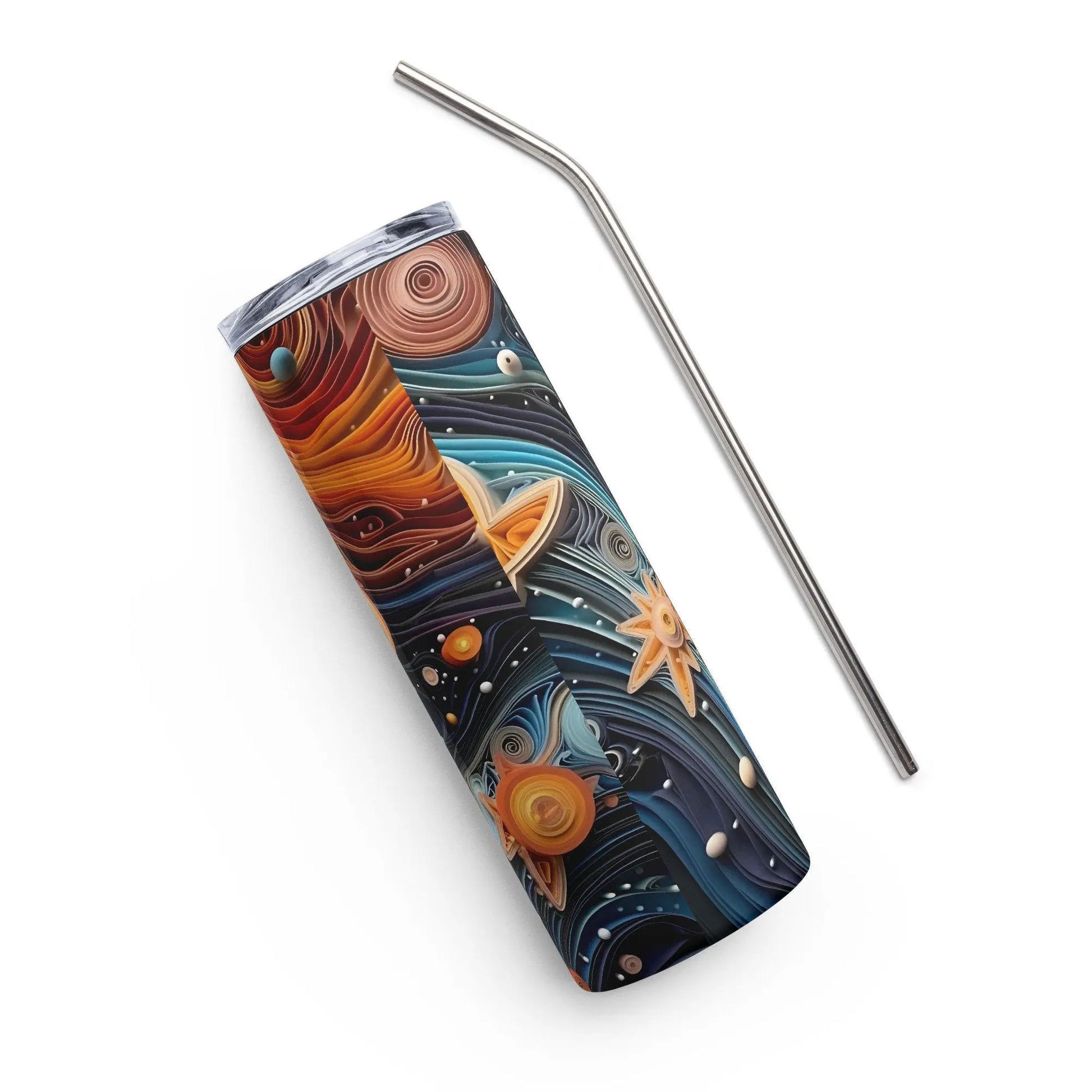 3D Embroidered Planet Sublimation Tumbler Everyday Gift