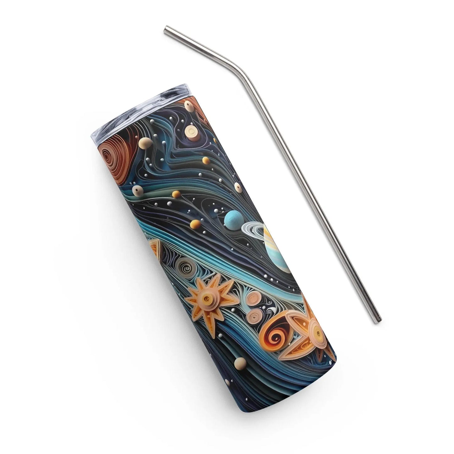 3D Embroidered Planet Sublimation Tumbler Everyday Gift