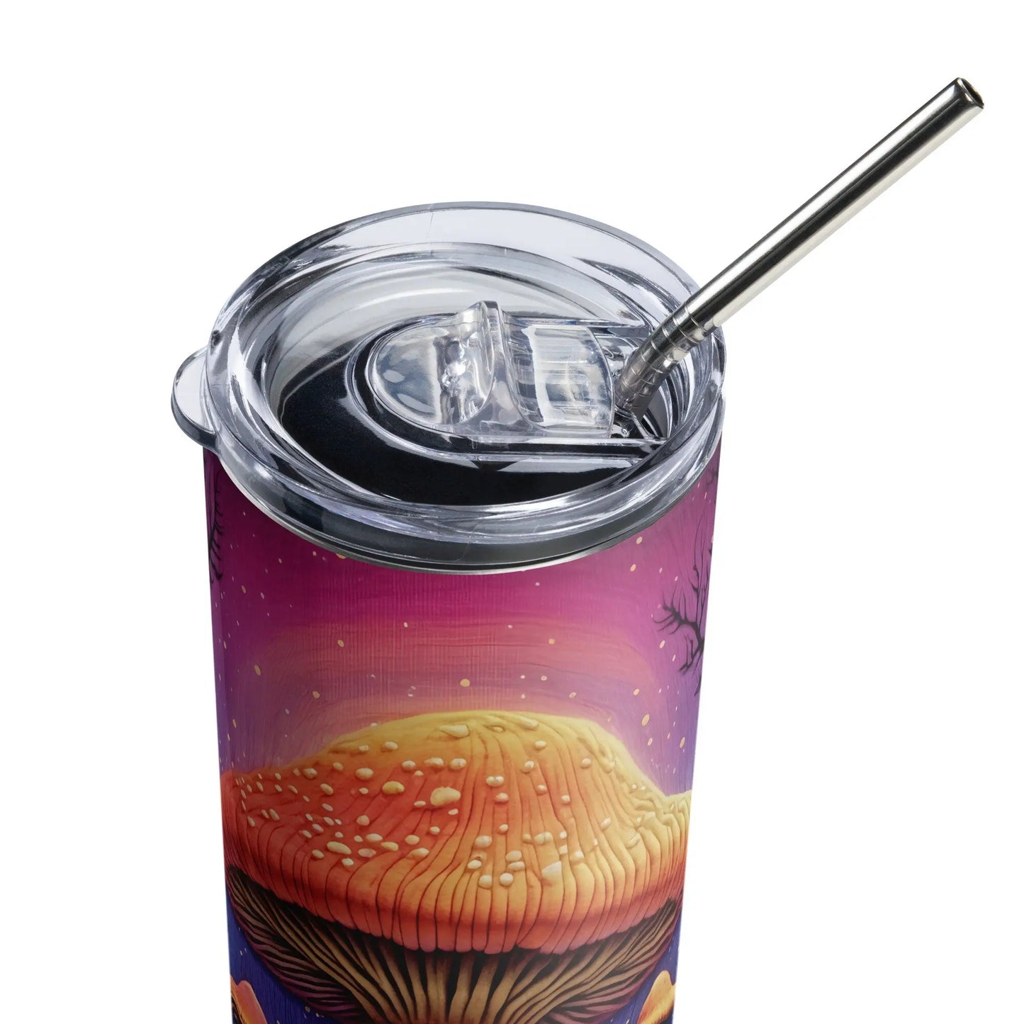3D Embroidered Mushroom Sublimation Tumbler Gift for Mushroom Lovers - Panoptic Handmade