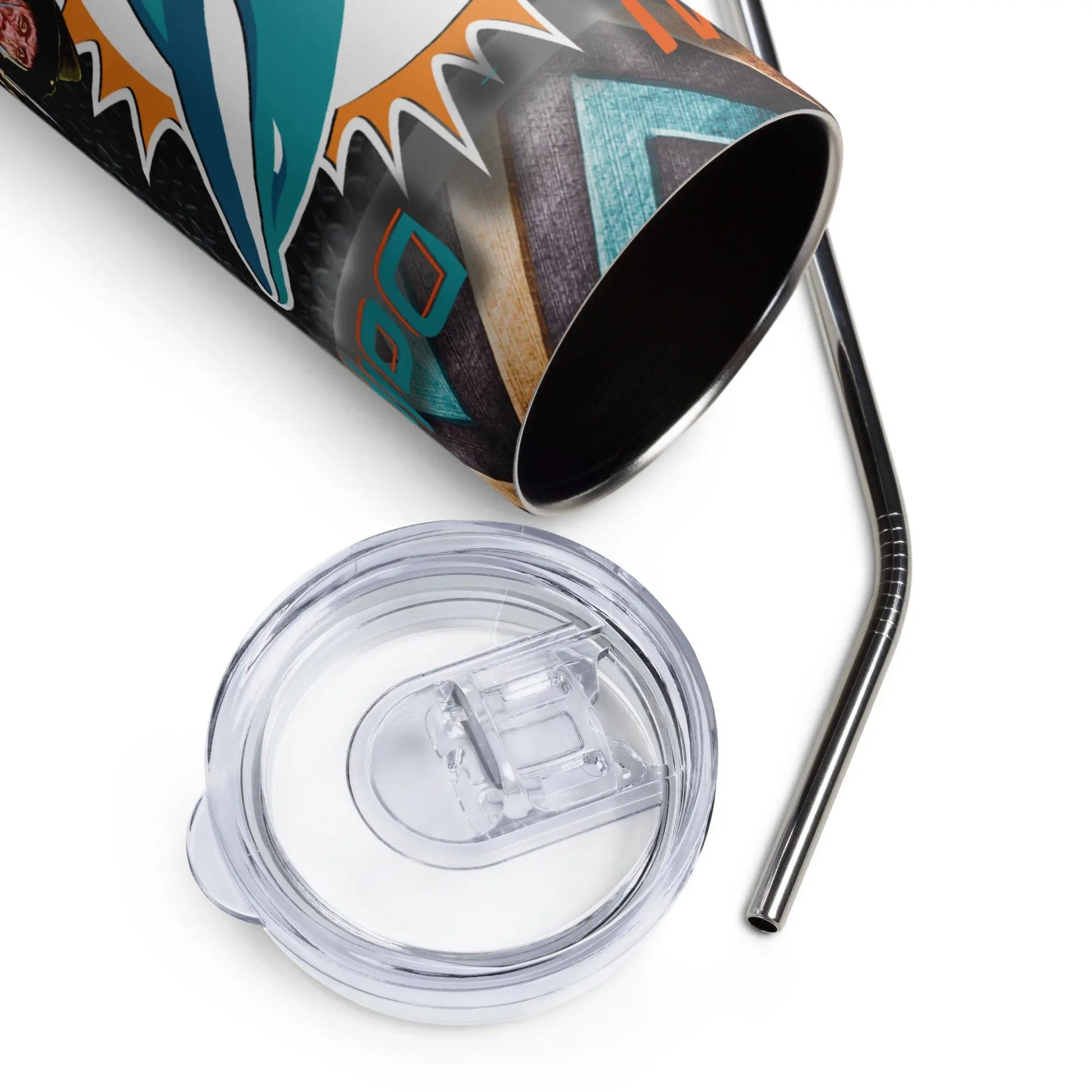Horror Character Miami Dolphin Sports Fan Sublimation Tumbler - Panoptic Handmade