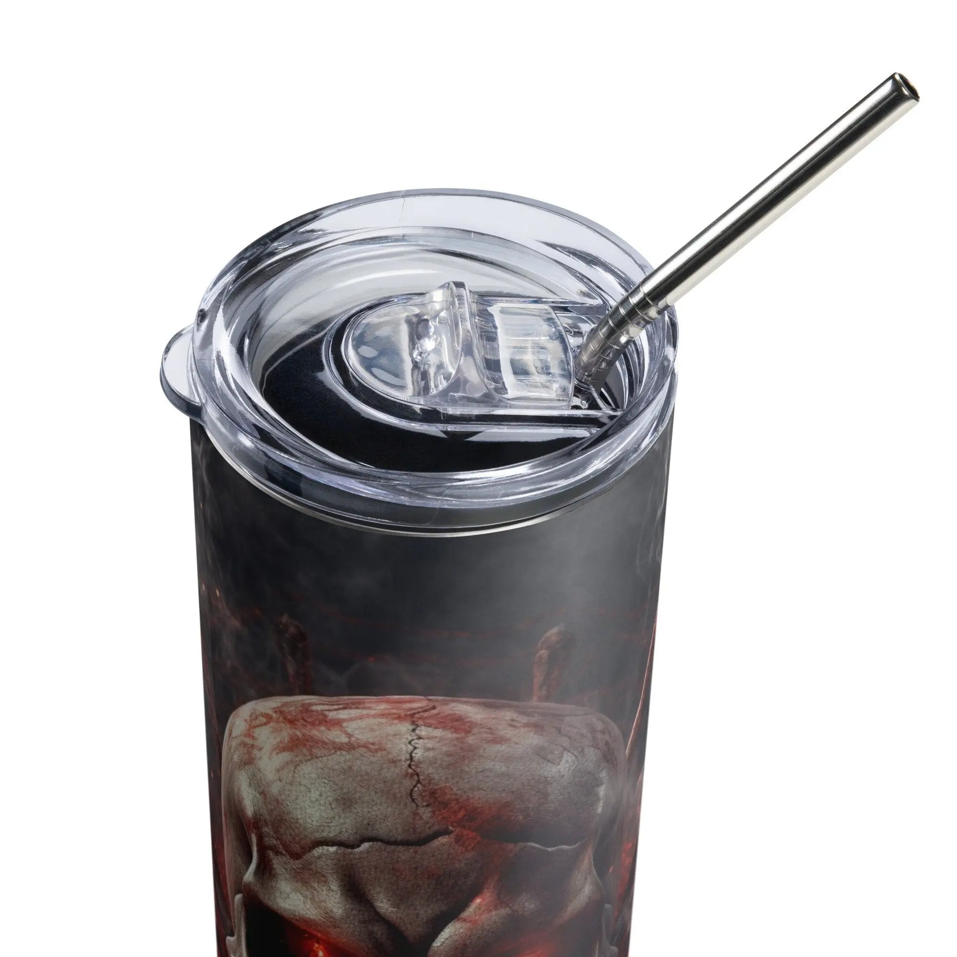 3D Embroidered Smokey Spider Skull Spooky Halloween Tumbler Gift for Horror Lovers - Panoptic Handmade