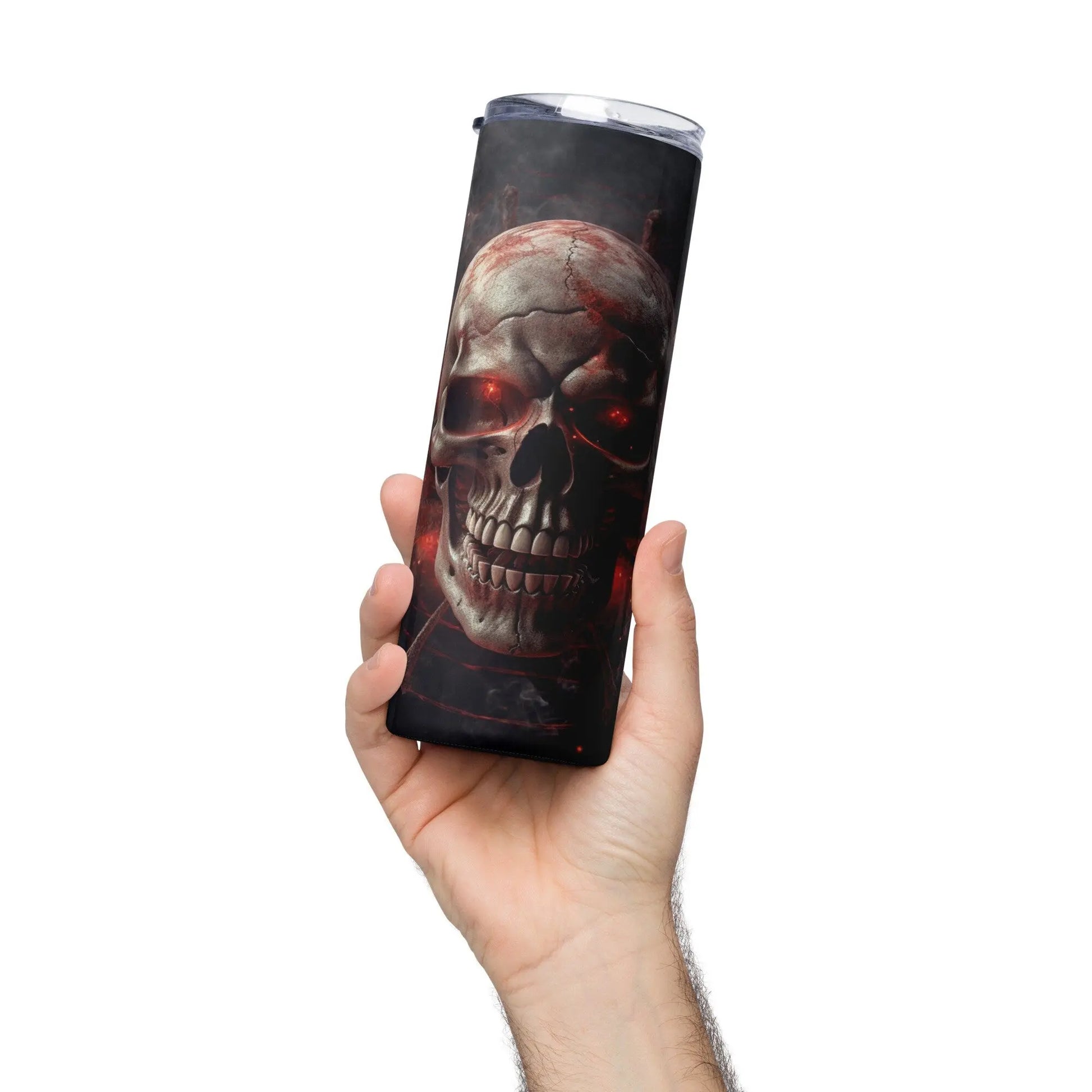 3D Embroidered Smokey Spider Skull Spooky Halloween Tumbler Gift for Horror Lovers - Panoptic Handmade